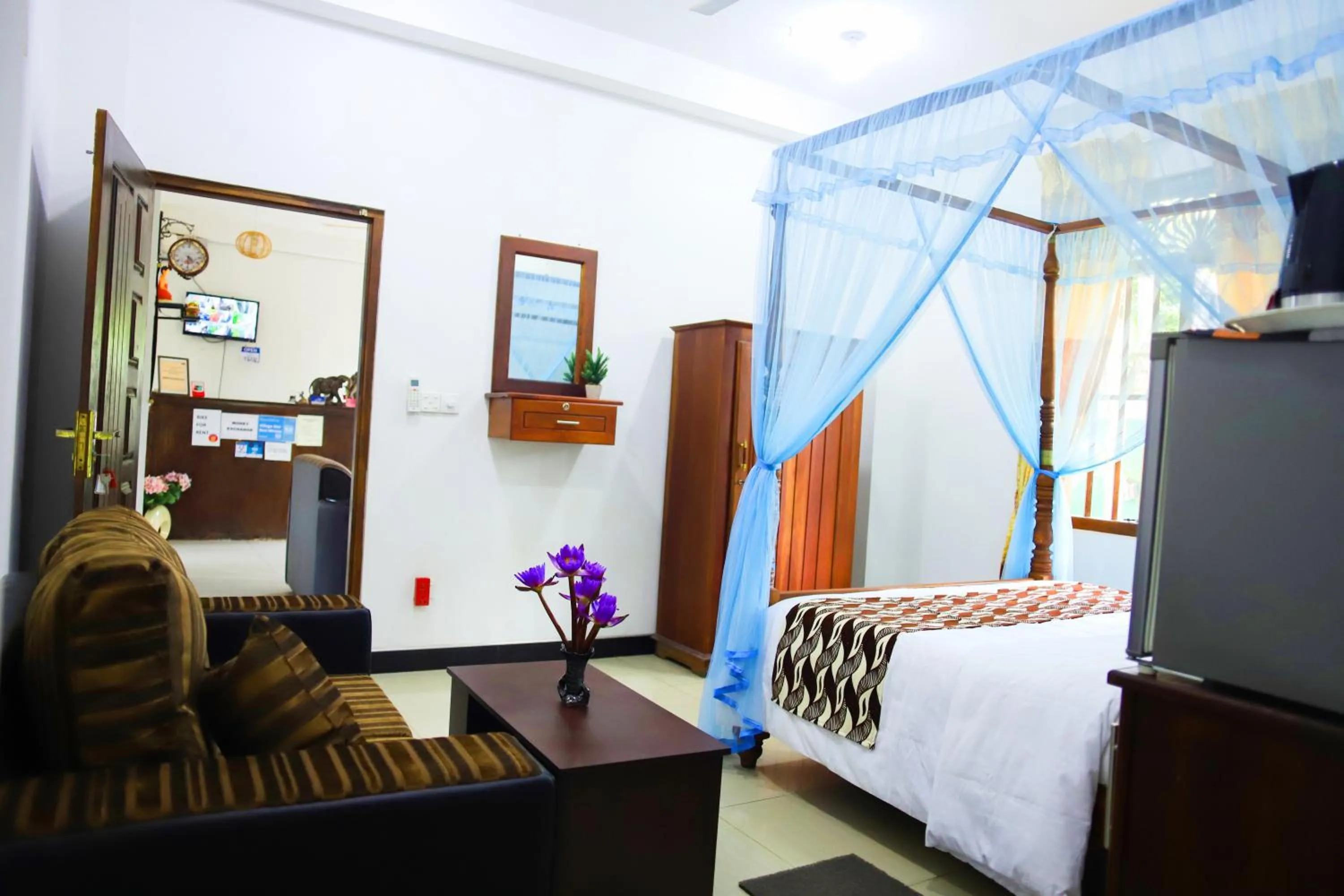 Seating area, Bed in Village Star Rest-Mirissa