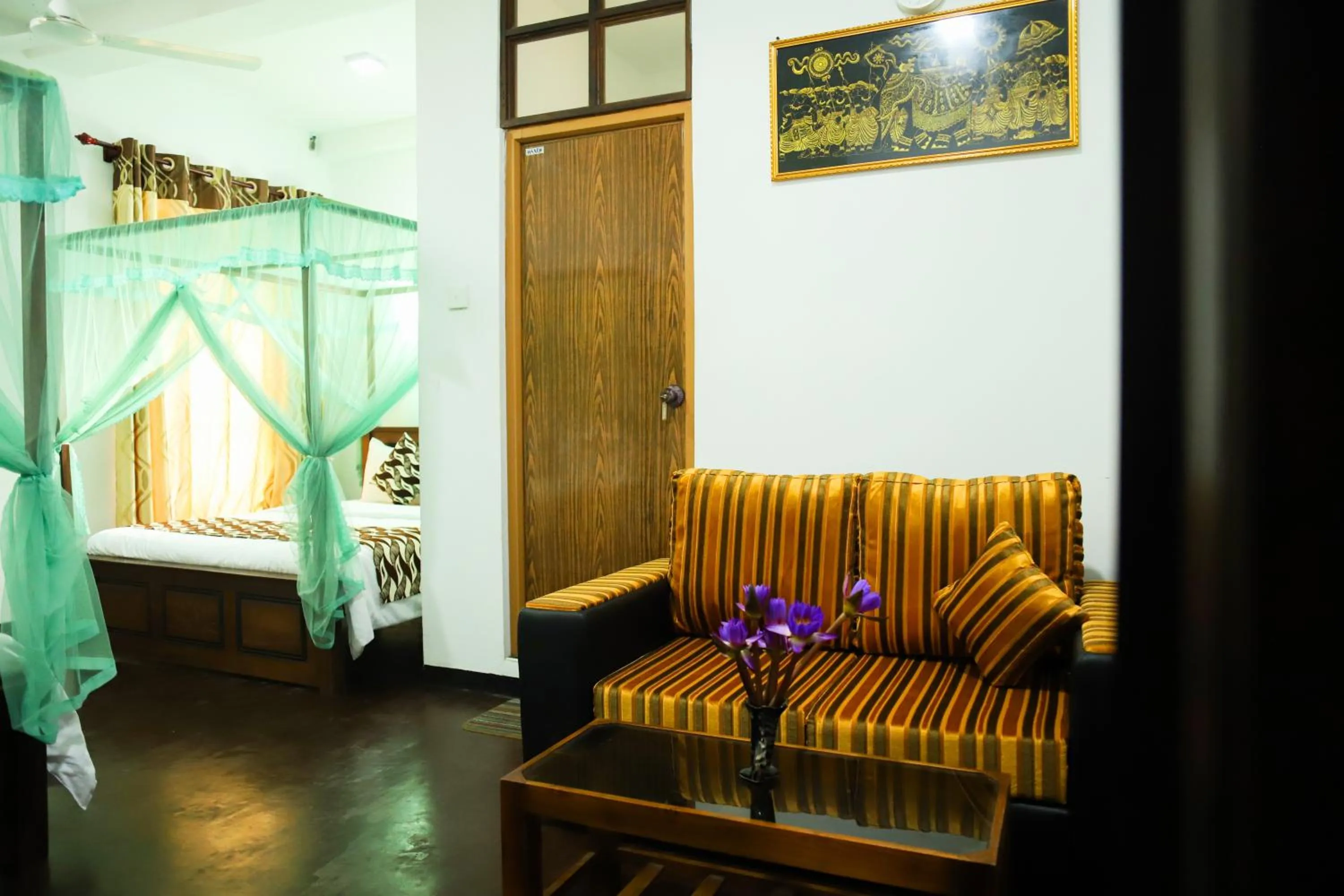 Seating area, Bed in Village Star Rest-Mirissa