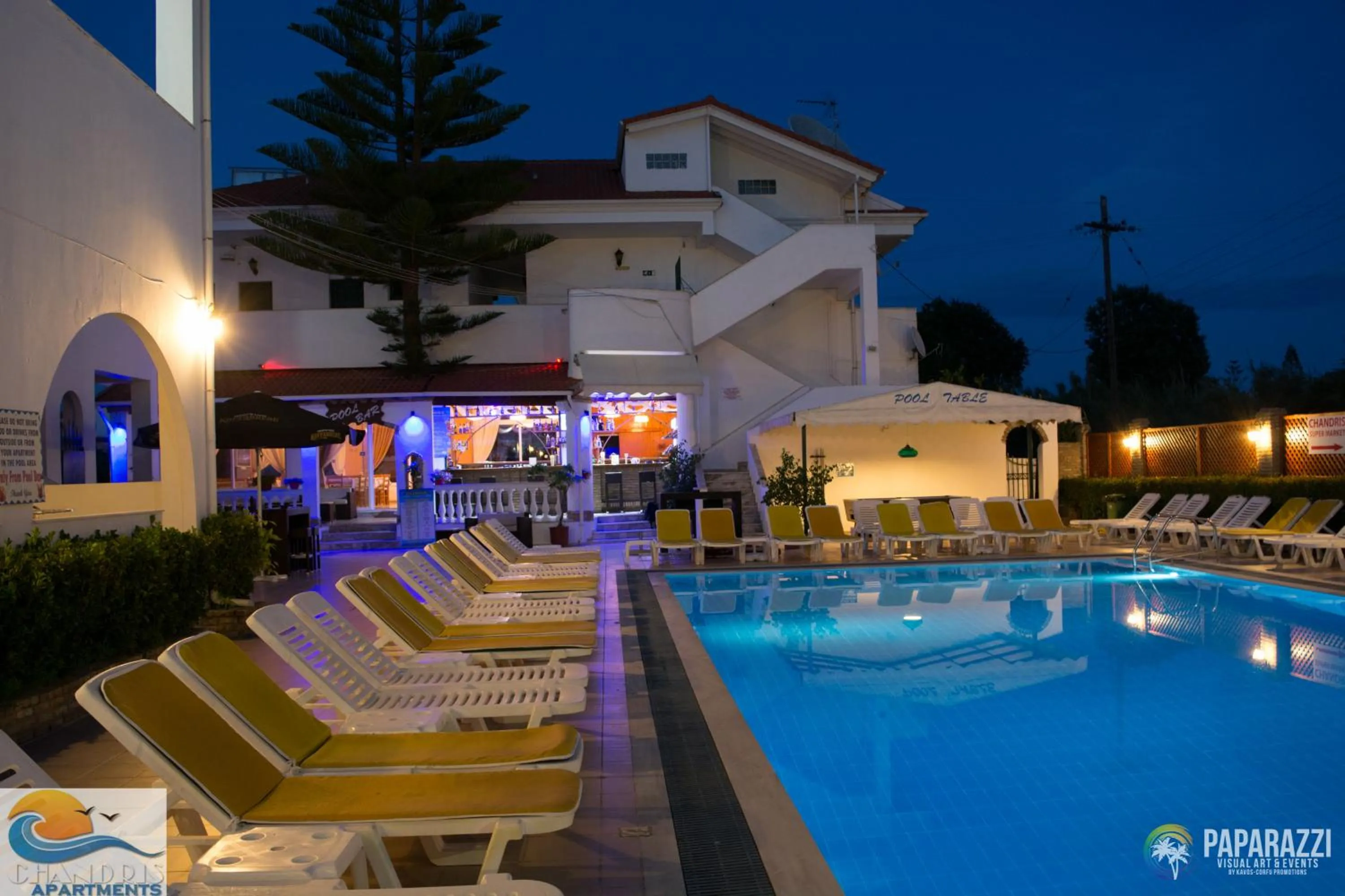 Pool view in Chandris Apartments