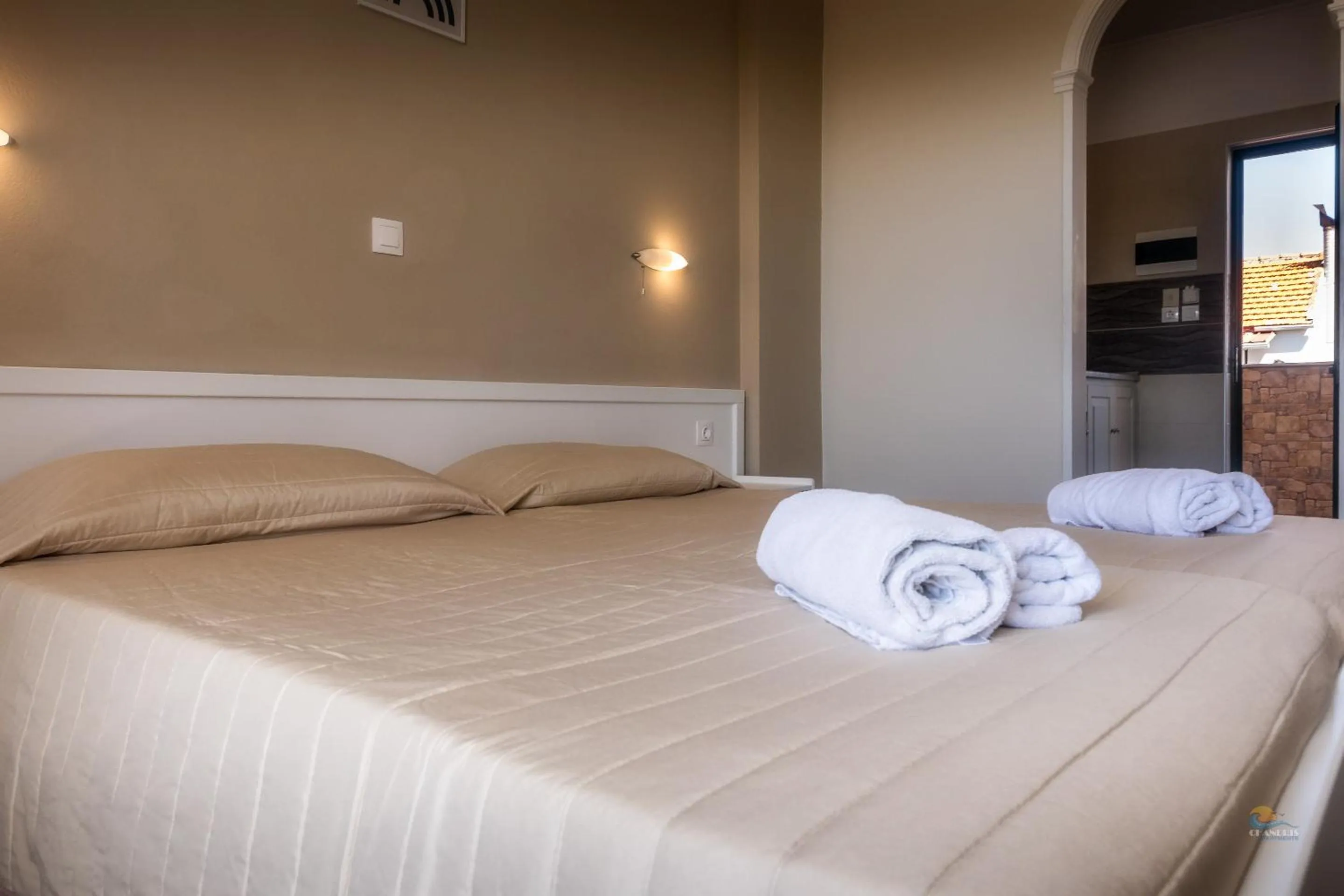 Bed in Chandris Apartments