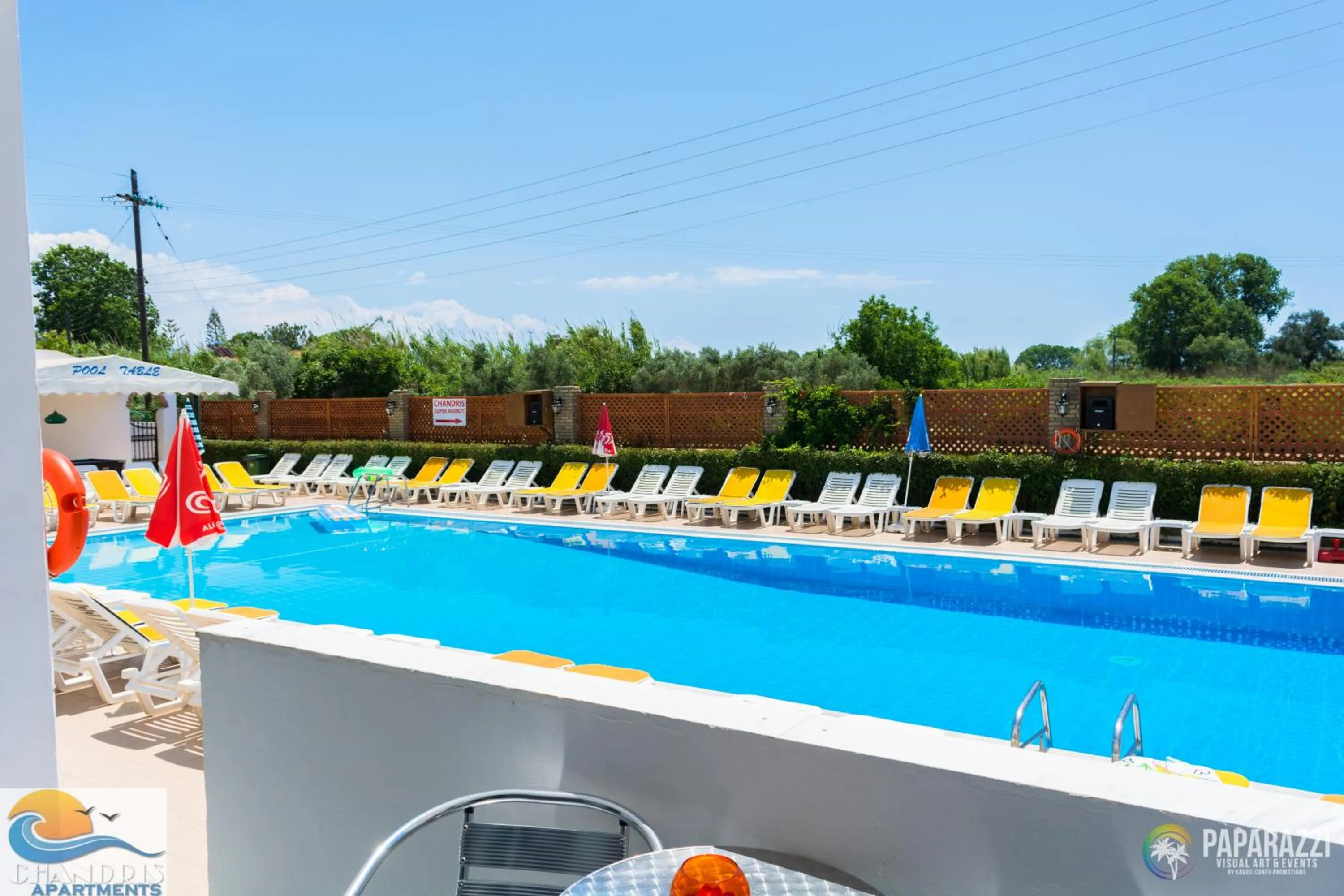 Pool view in Chandris Apartments