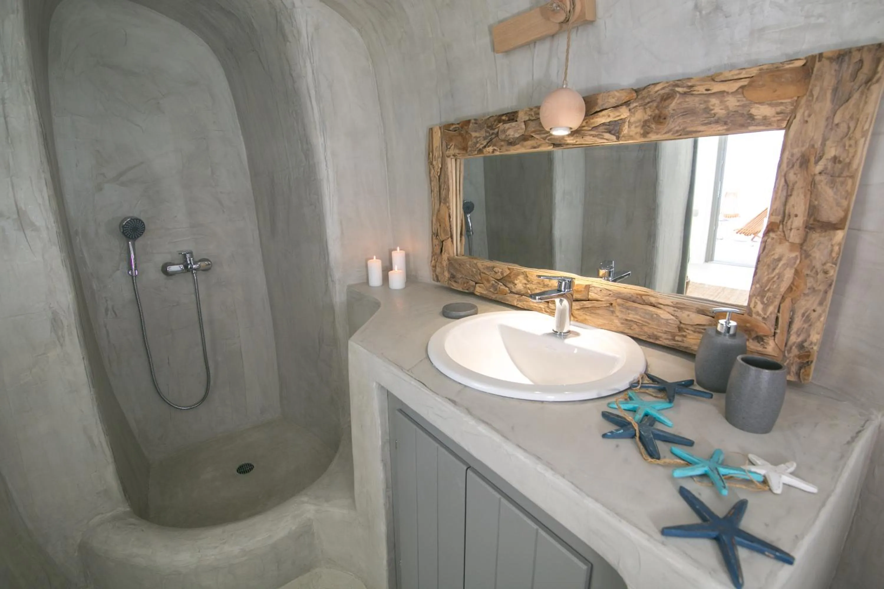 Bathroom in Santorini Villas