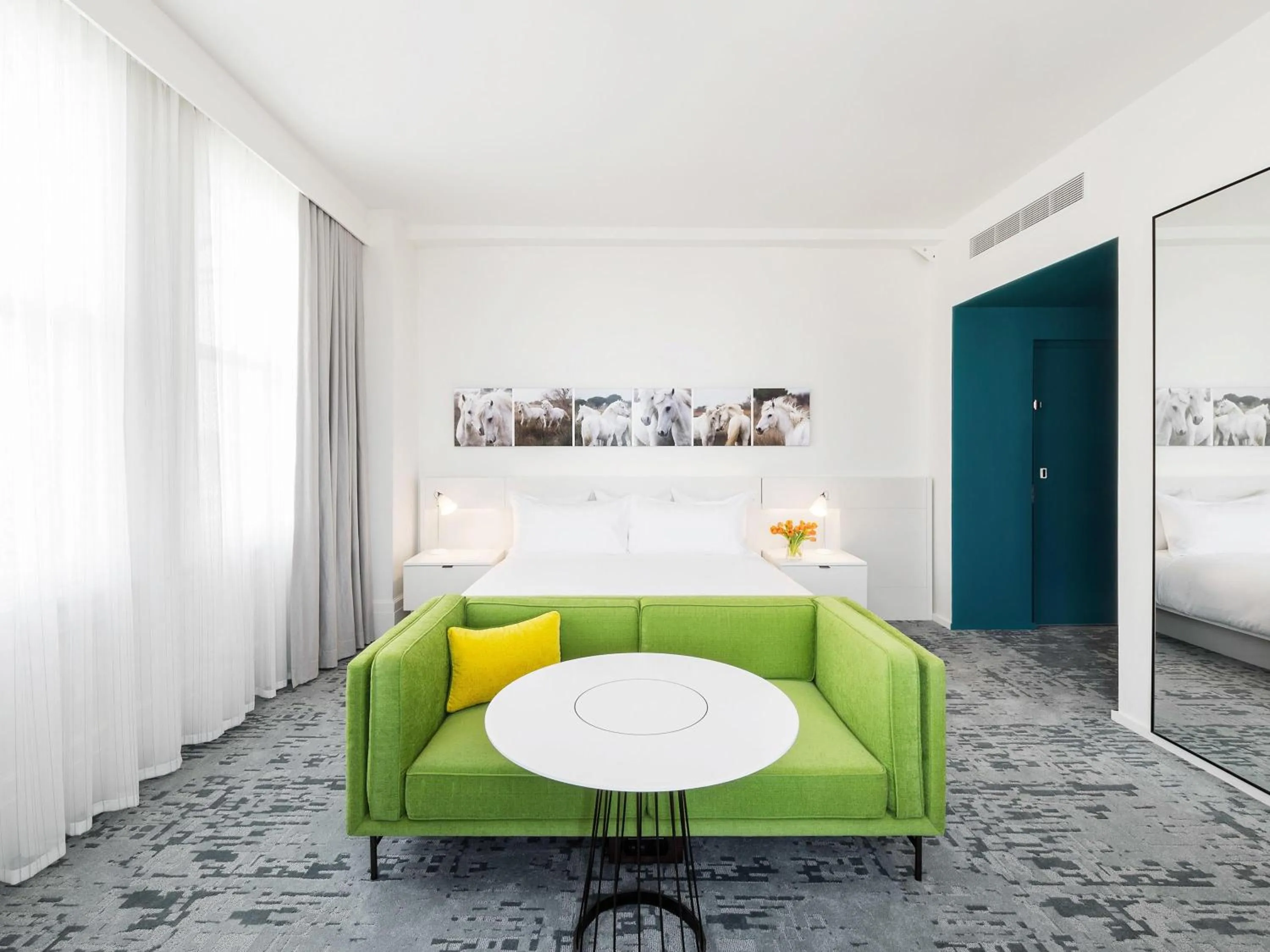 Bedroom in 21c Museum Hotel Lexington