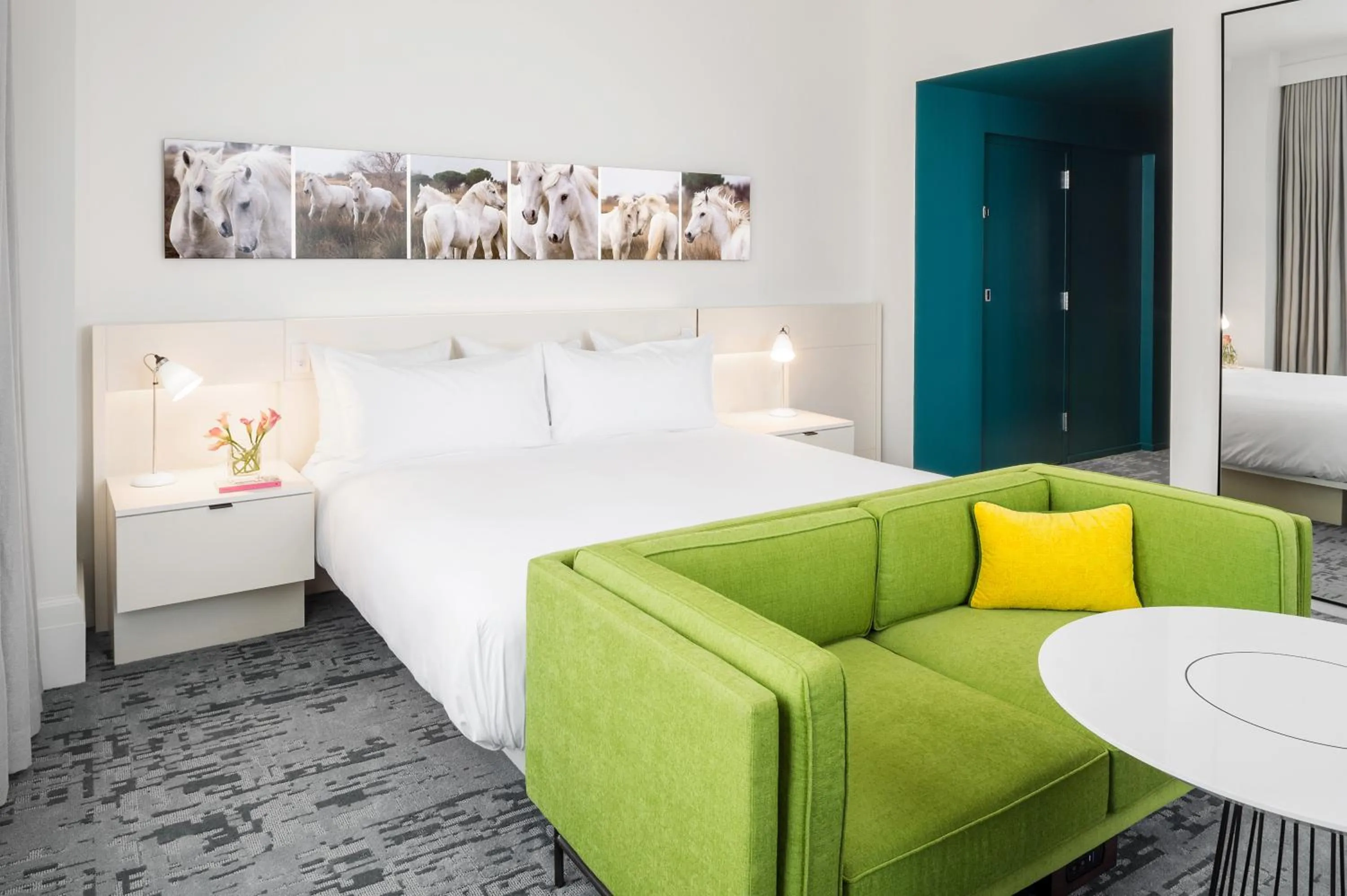 Bed in 21c Museum Hotel Lexington