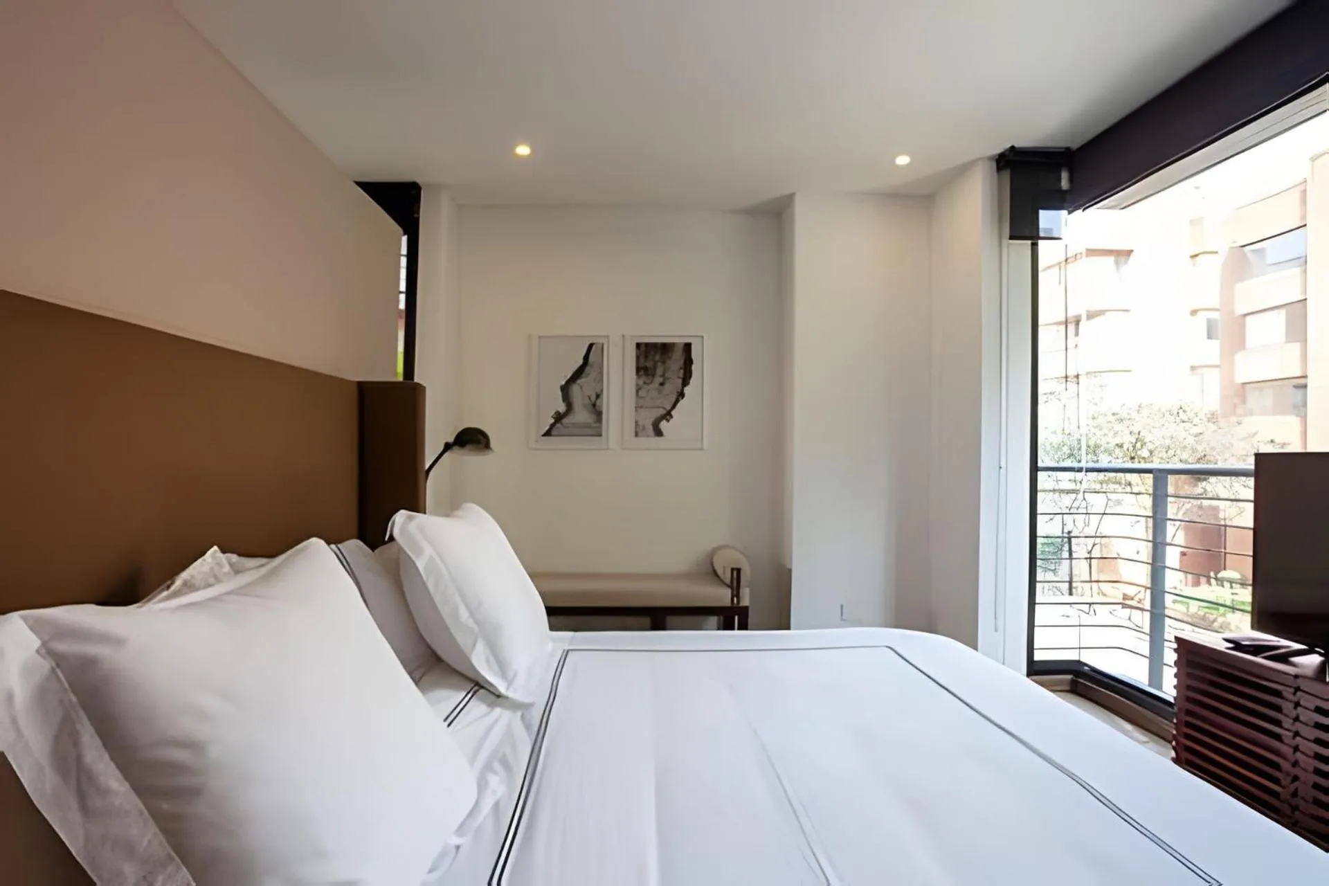 Bed in Attik Luxury Apts