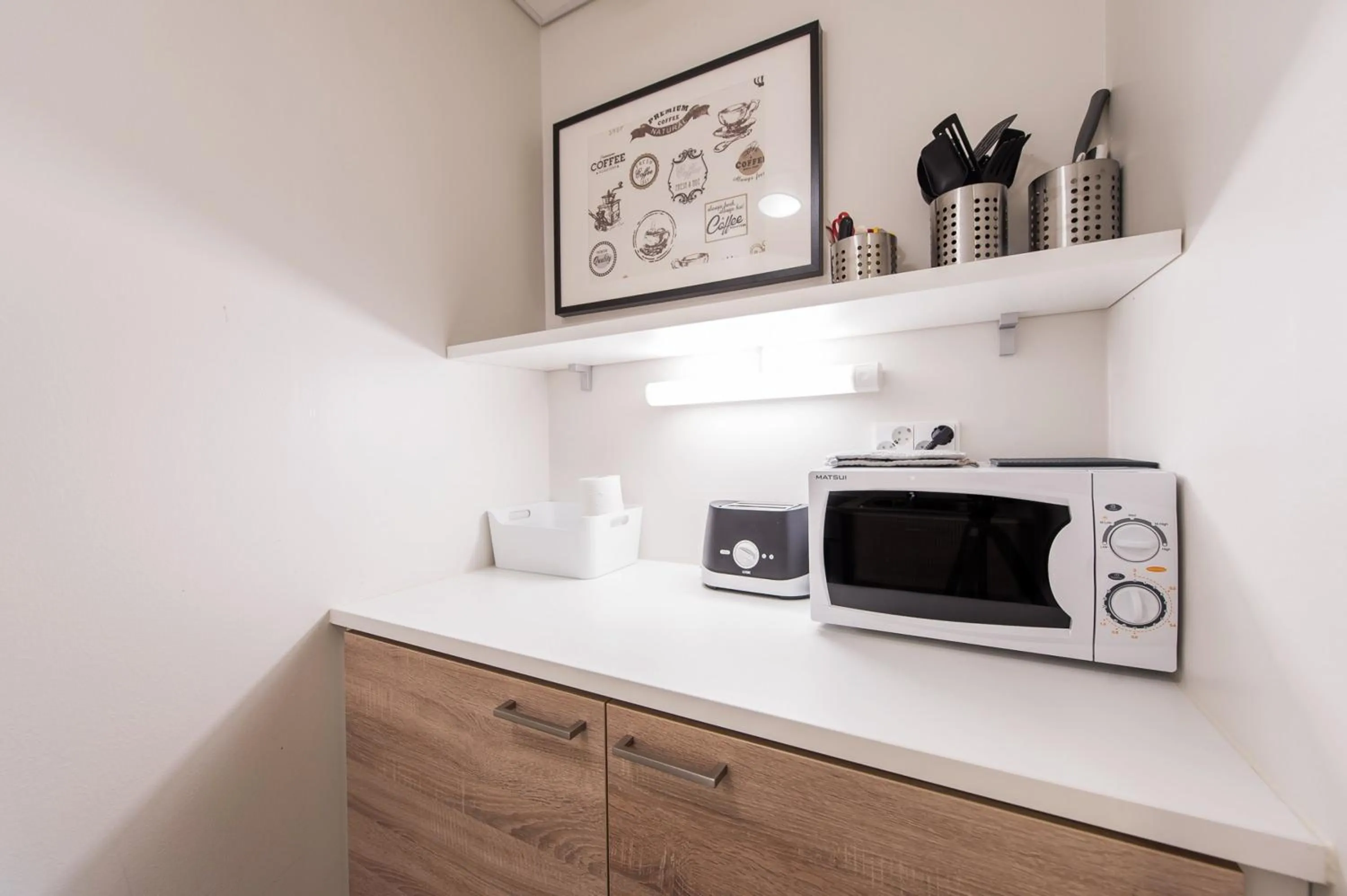 Kitchen or kitchenette in Forenom Aparthotel Espoo Leppävaara