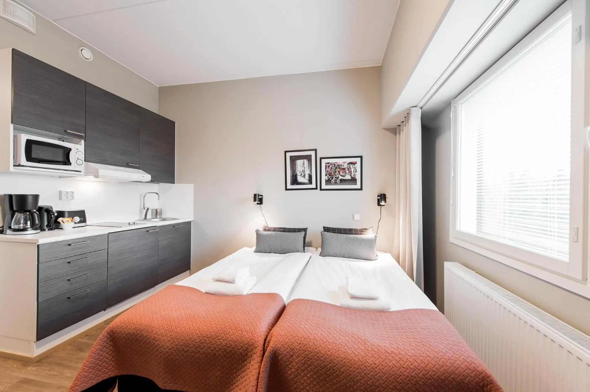 Photo of the whole room, Bed in Forenom Aparthotel Espoo Leppävaara