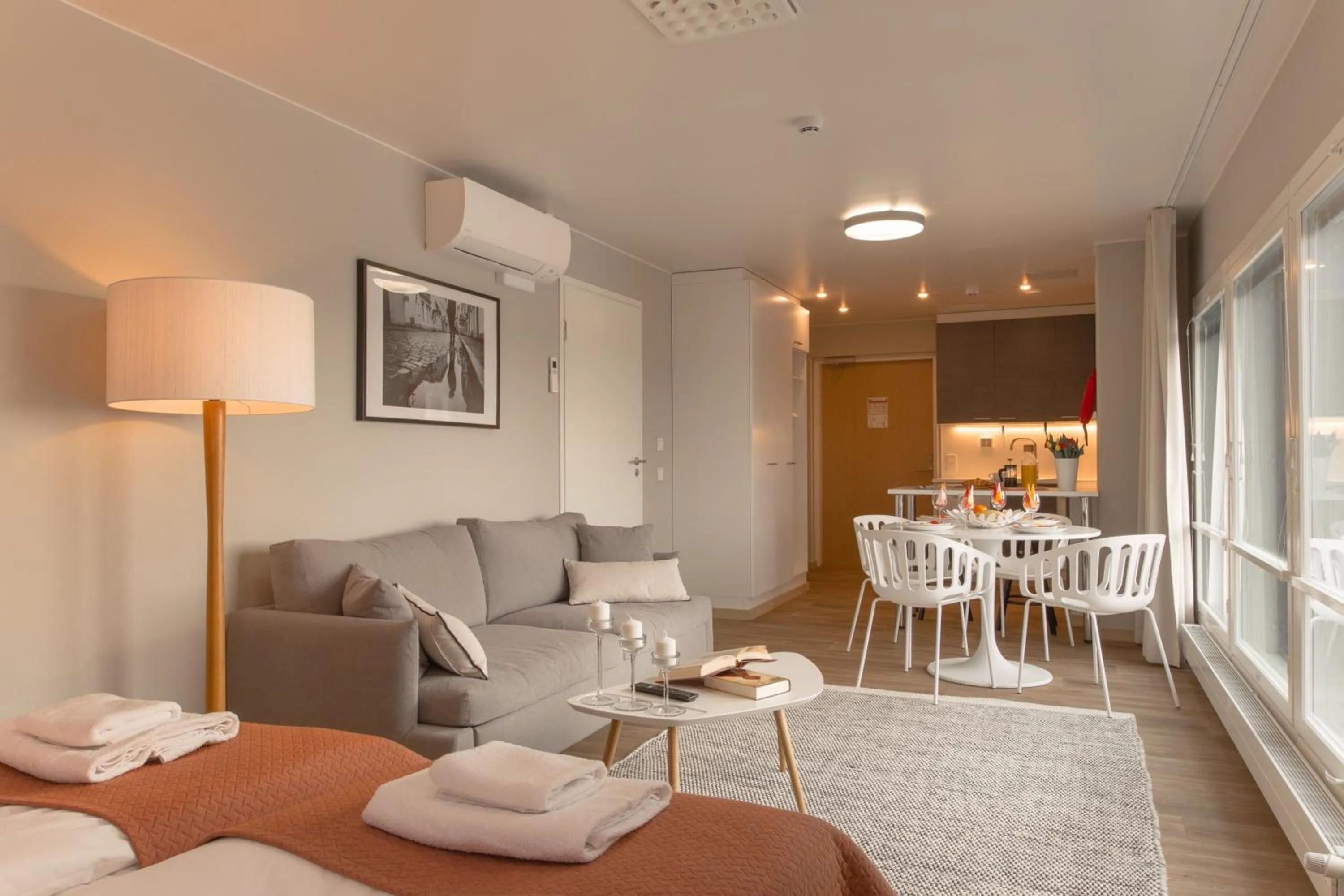 Photo of the whole room in Forenom Aparthotel Espoo Leppävaara