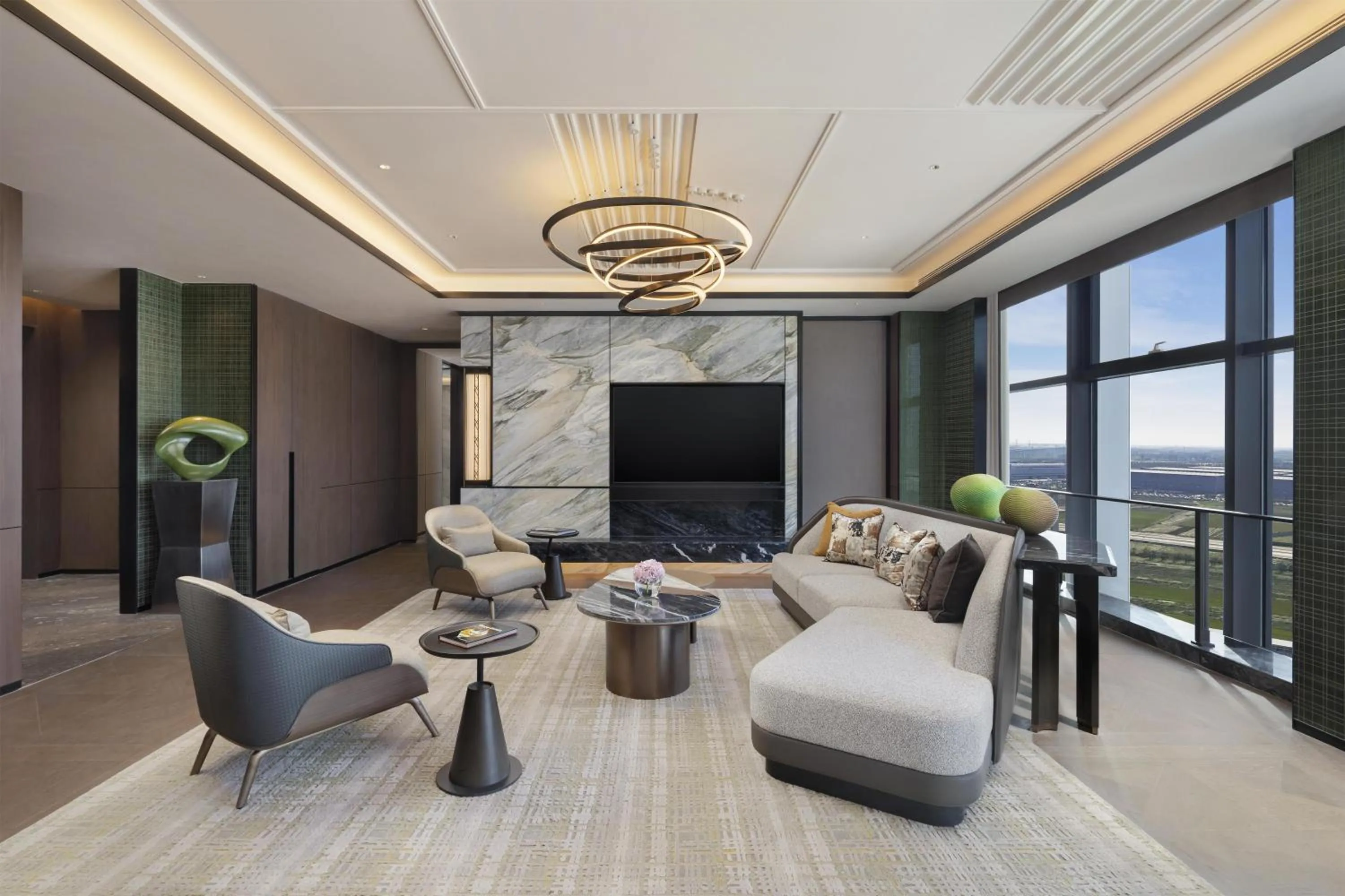 Living room in Doubletree By Hilton Zhengzhou Airport Aerotropolis