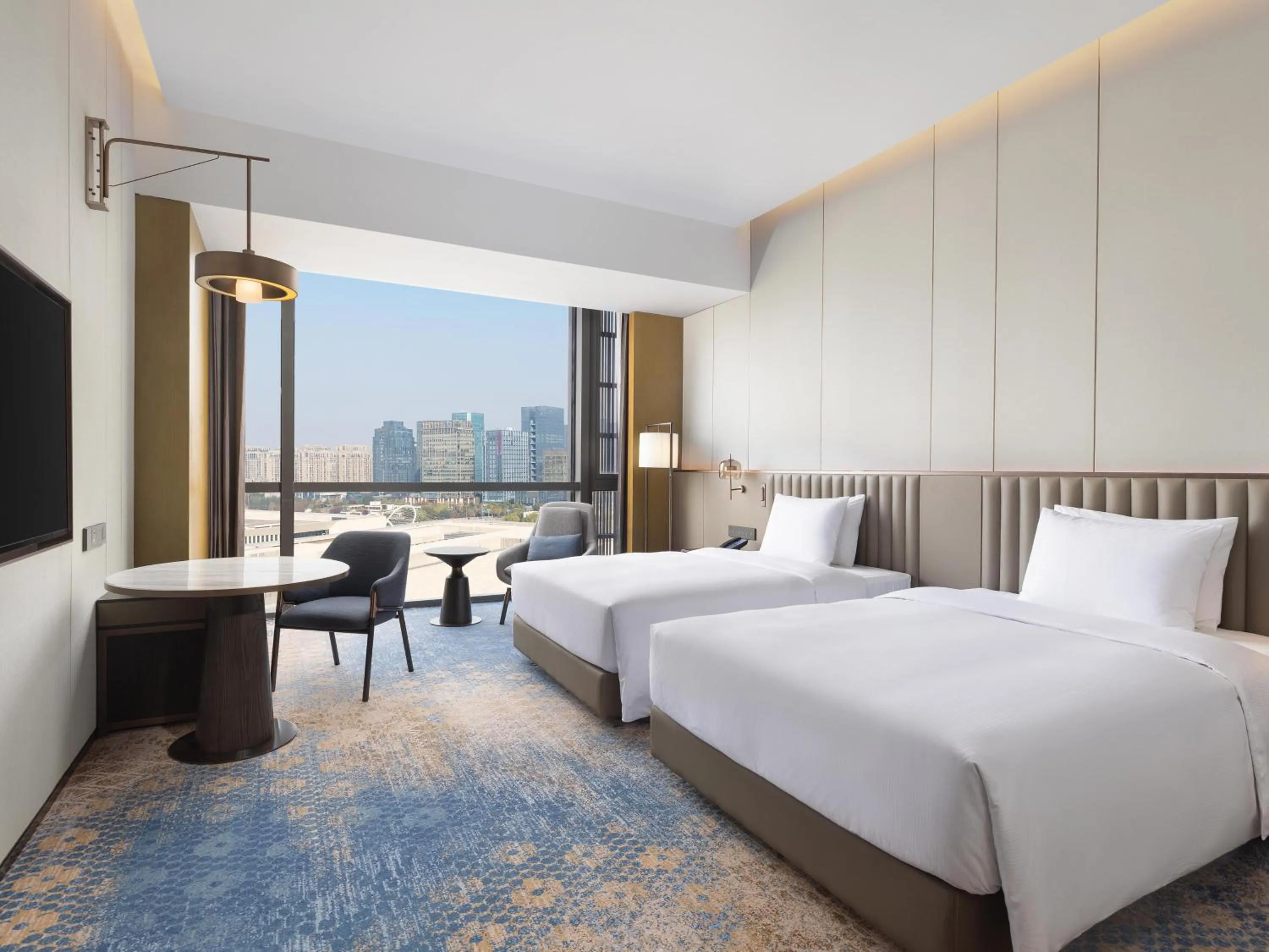 Bed in Hilton Shaoxing Hotel And Residences