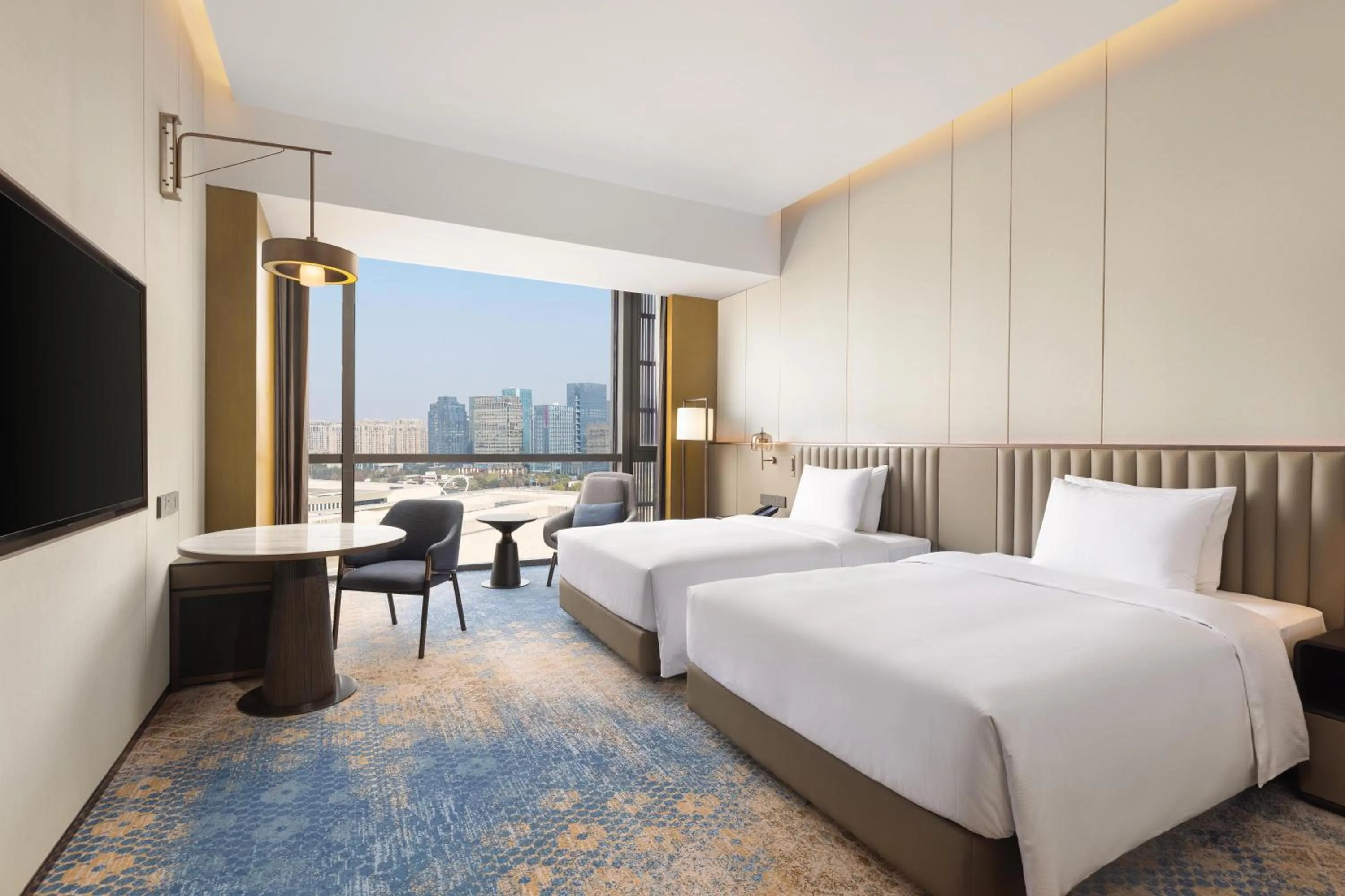 Bed in Hilton Shaoxing Hotel And Residences