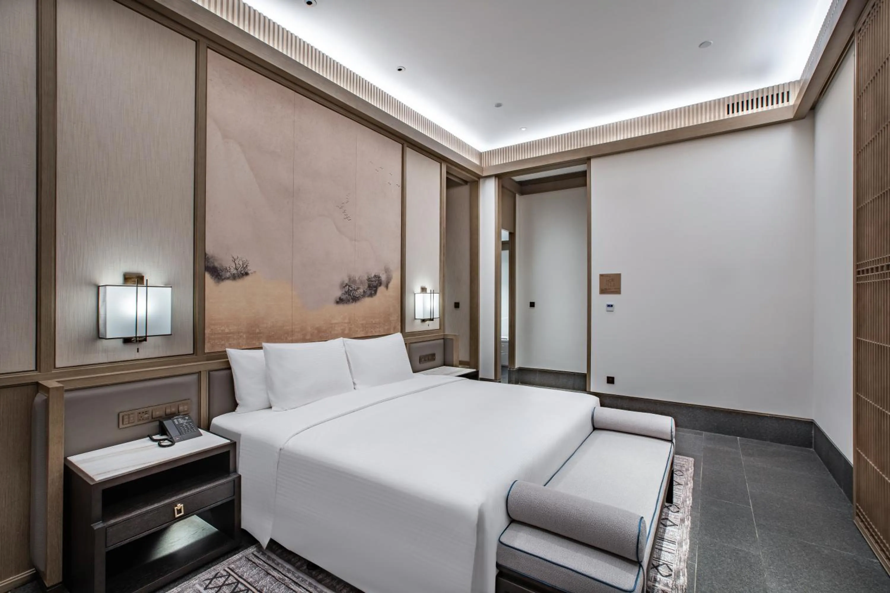 Property building, Bed in Song Hotel Chongqing Shanqian
