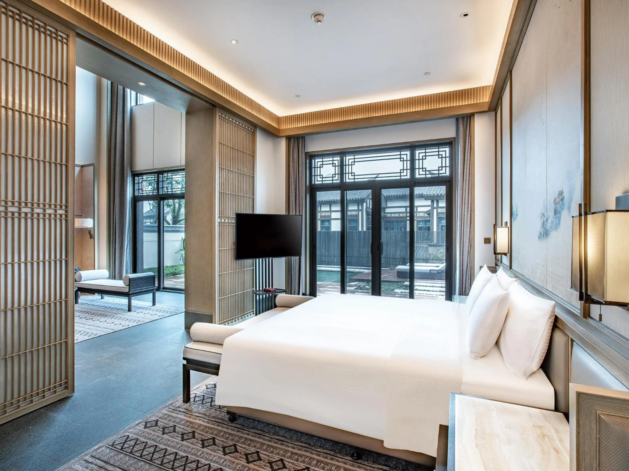 Property building, Bed in Song Hotel Chongqing Shanqian