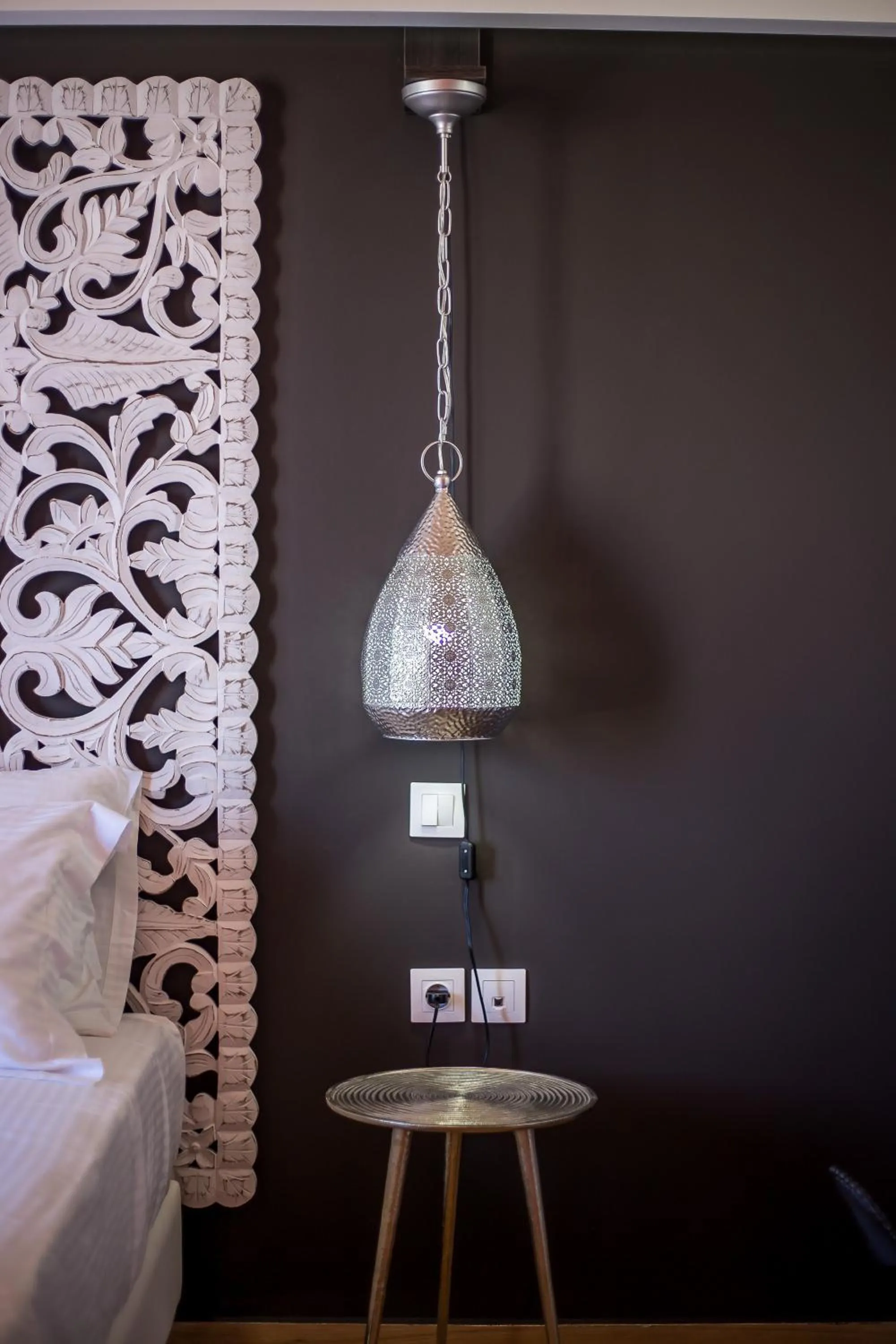 Decorative detail, Bed in Moscha Hotel