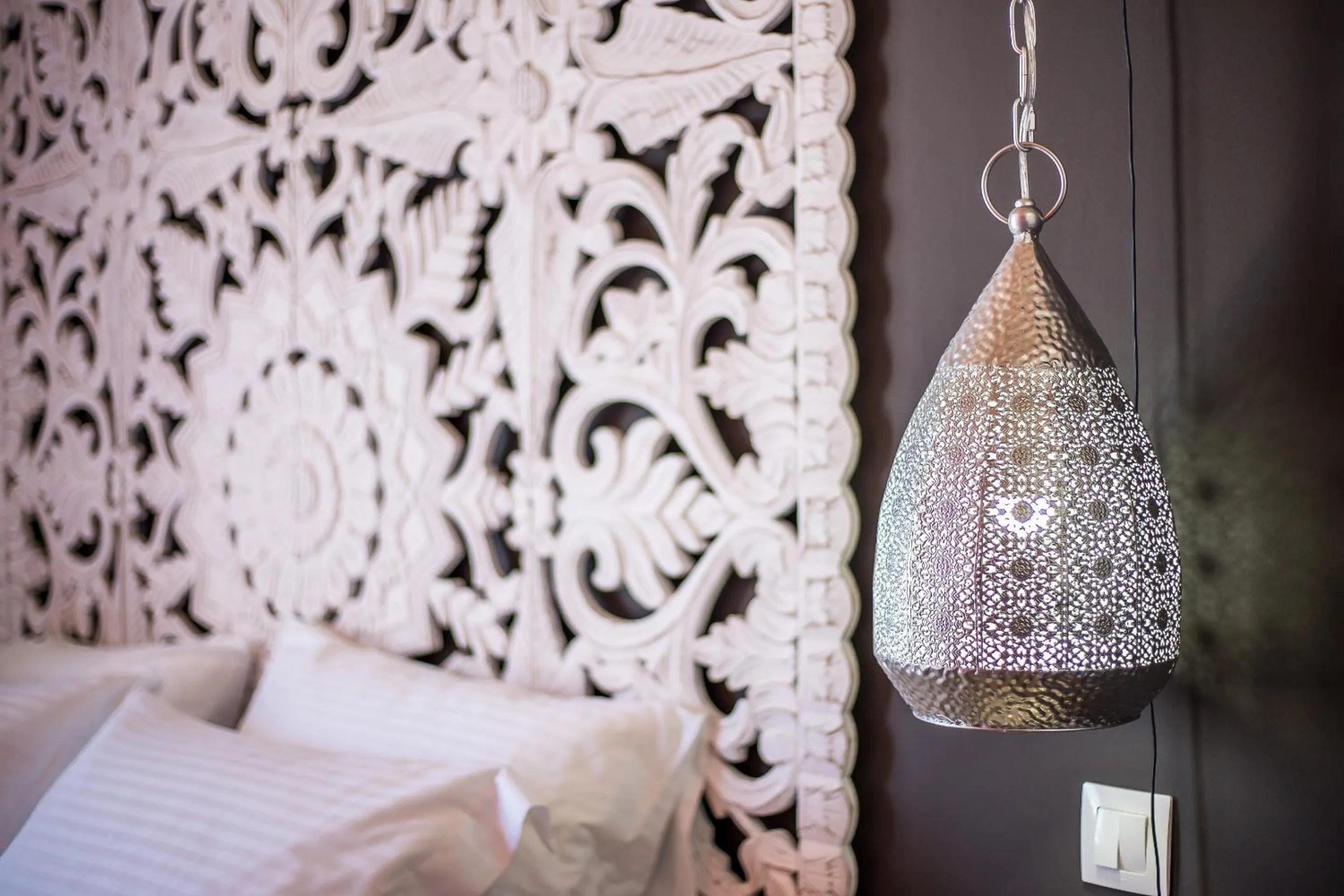 Decorative detail, Bed in Moscha Hotel