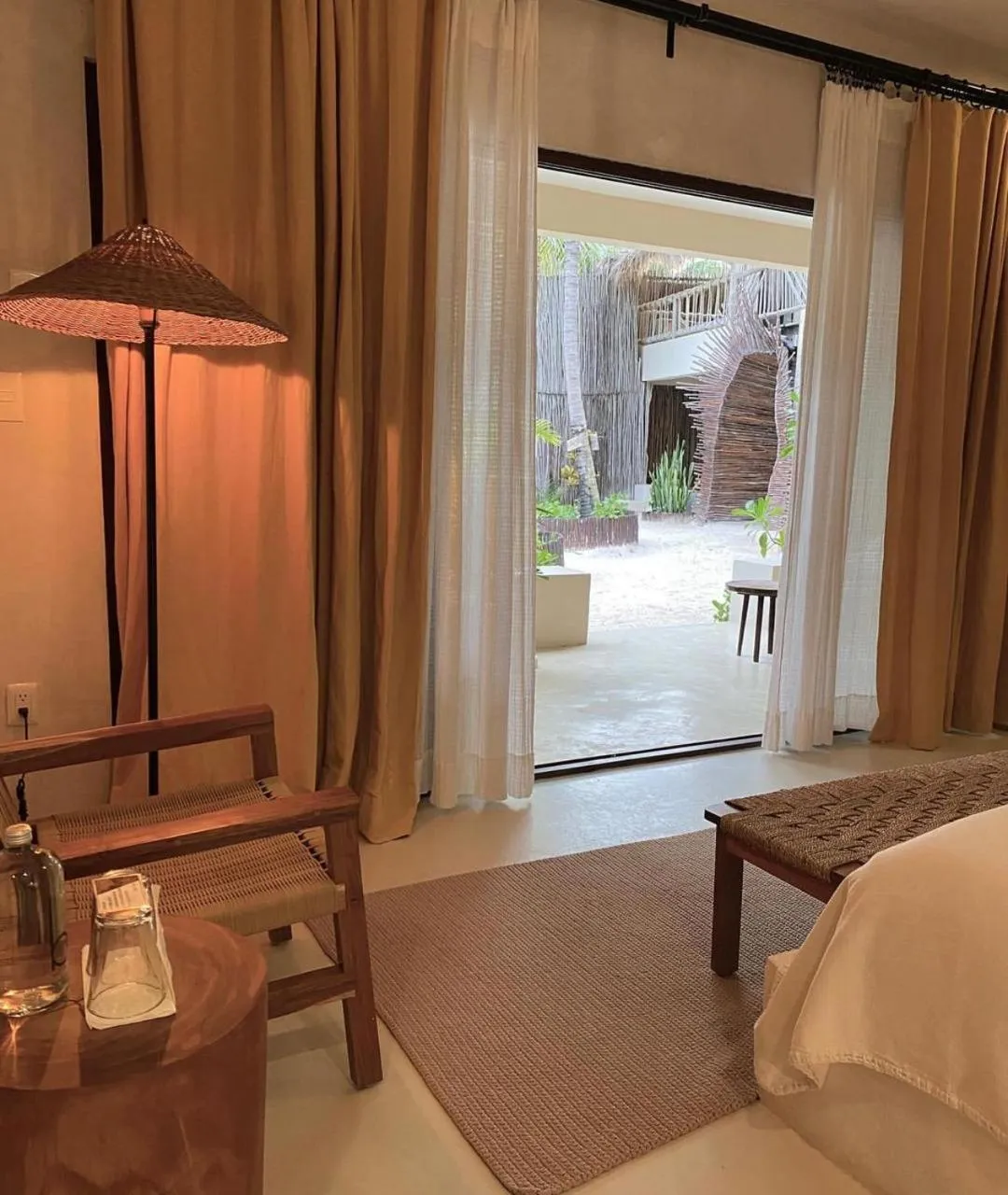 View (from property/room), Bed in Dune Boutique Hotel located at the party zone