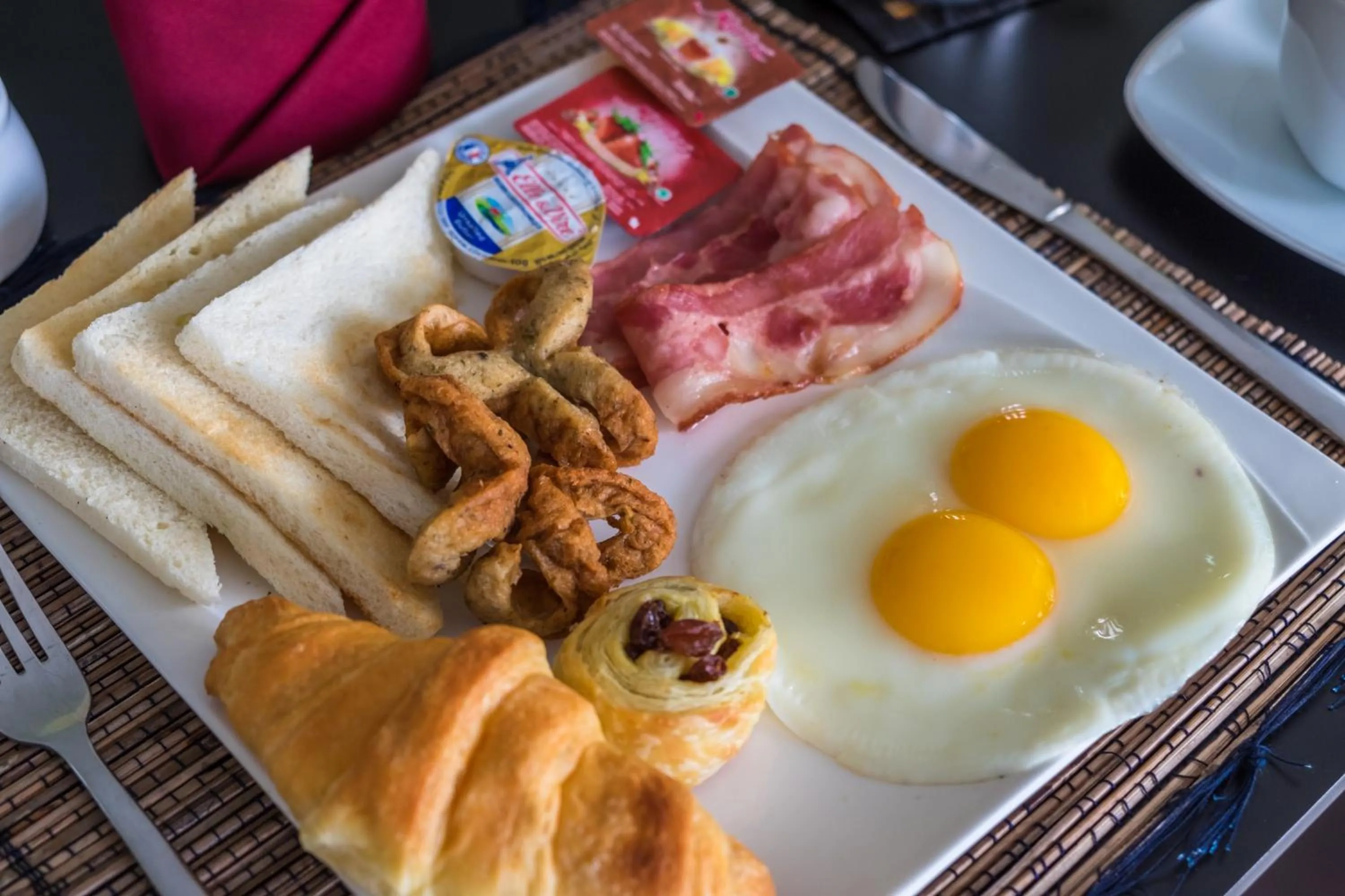 American breakfast in Taman Surgawi Resort & Spa