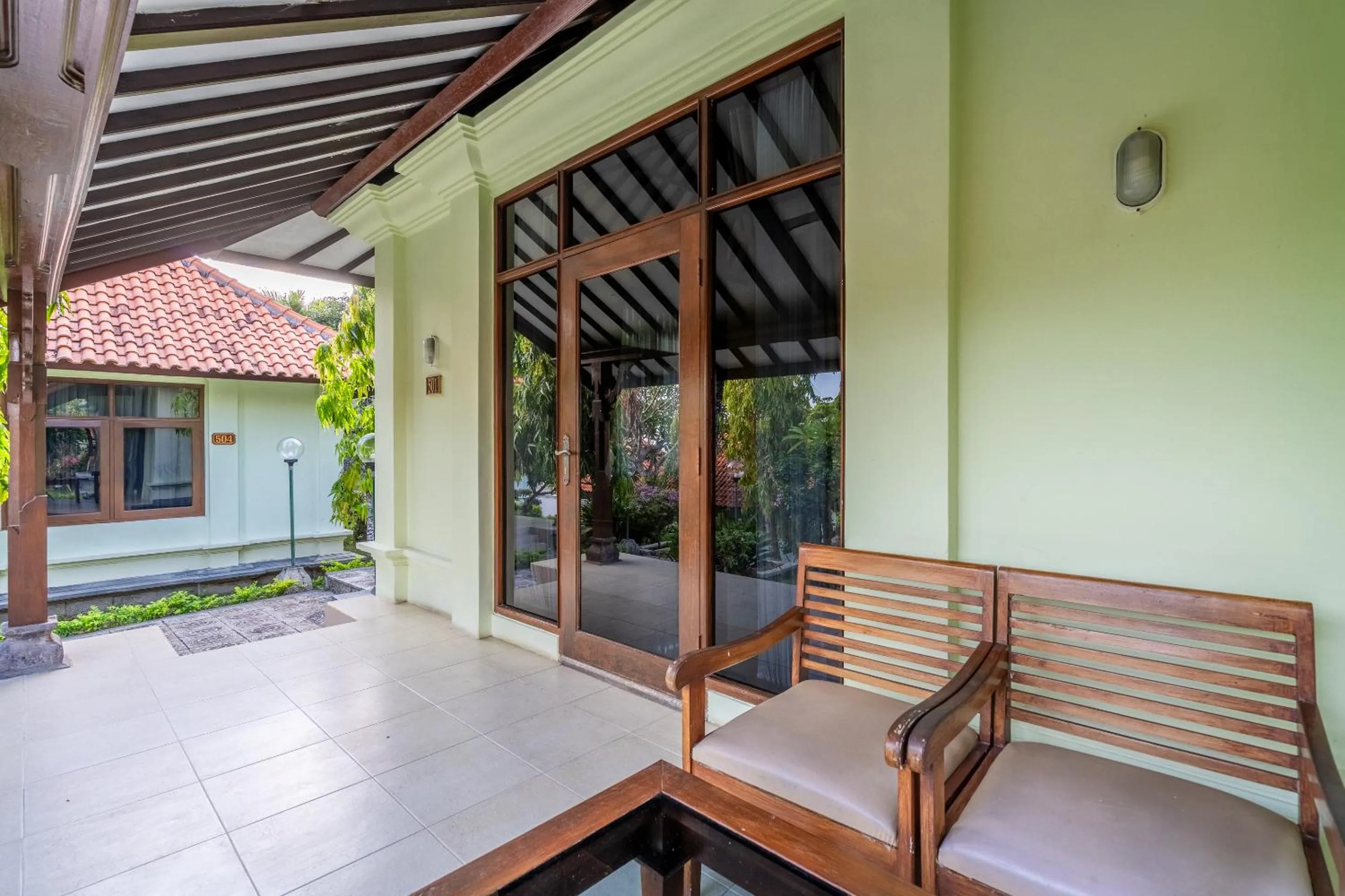 Balcony/Terrace in Taman Surgawi Resort & Spa