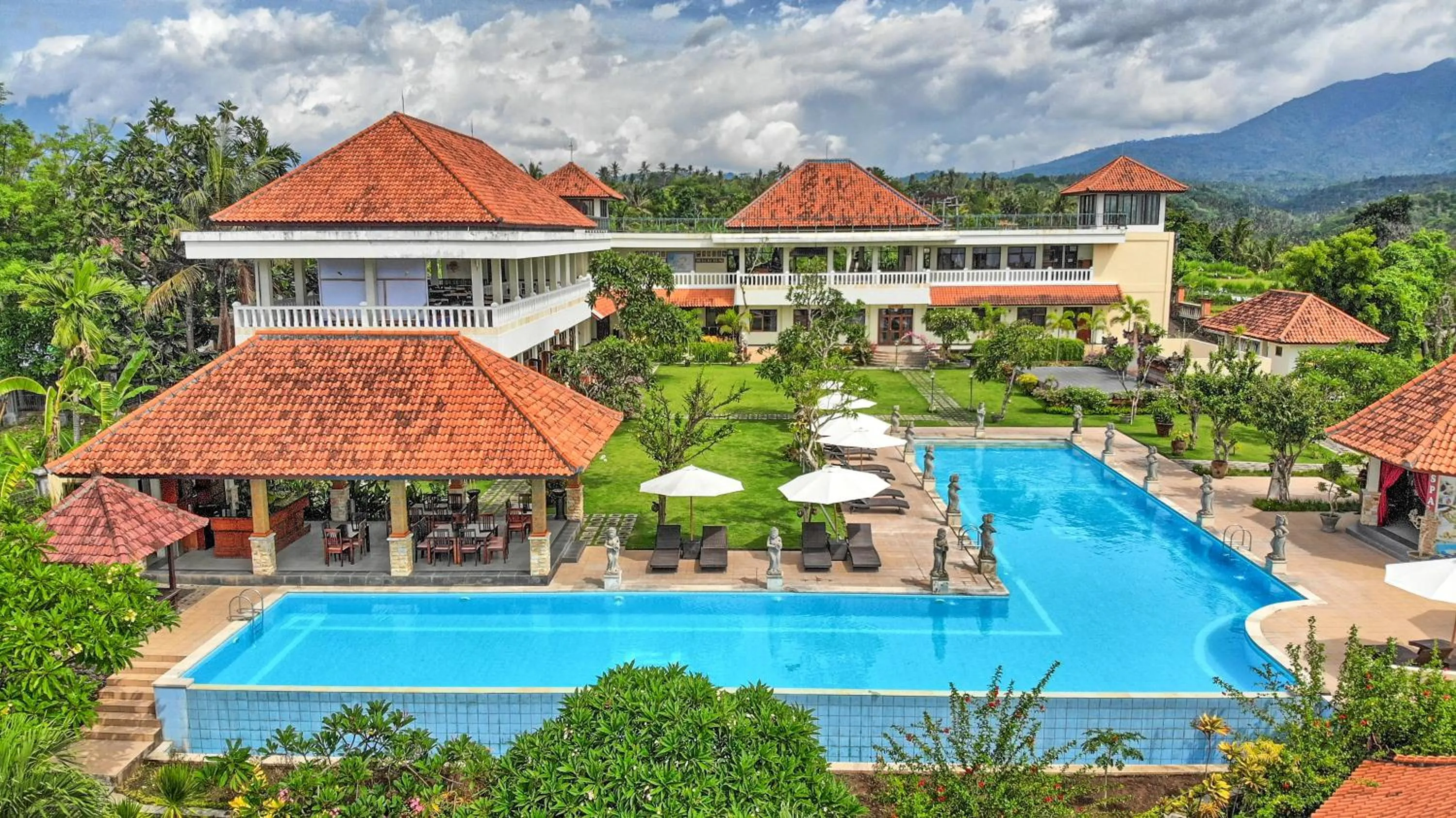 Pool view in Taman Surgawi Resort & Spa