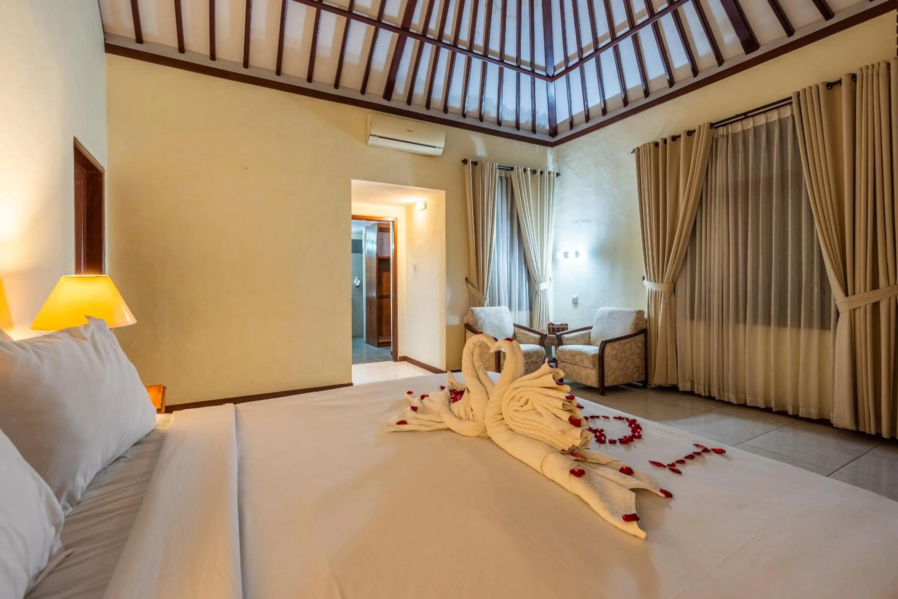 Bed in Taman Surgawi Resort & Spa