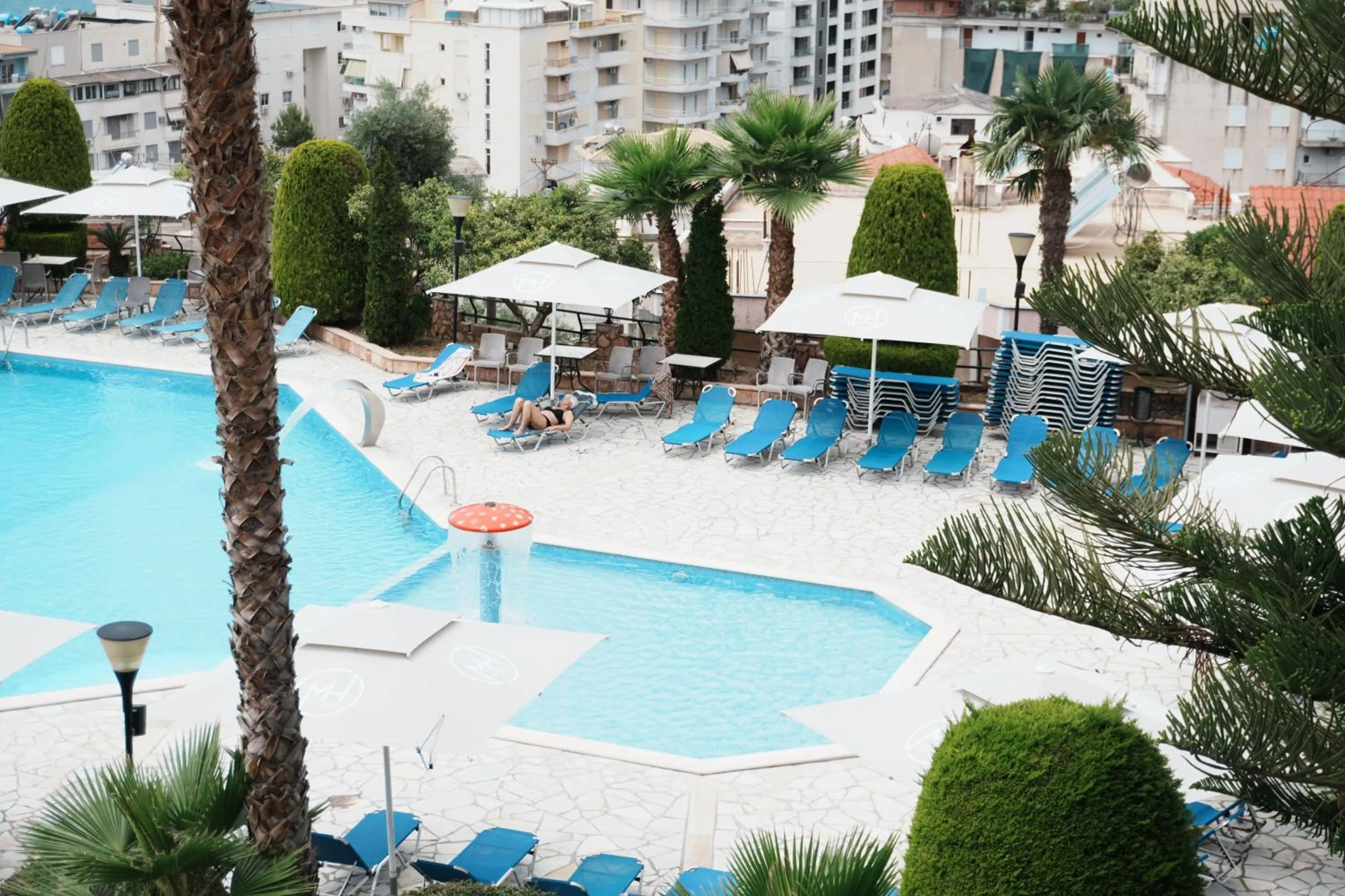 Pool view in Hotel Mediterrane