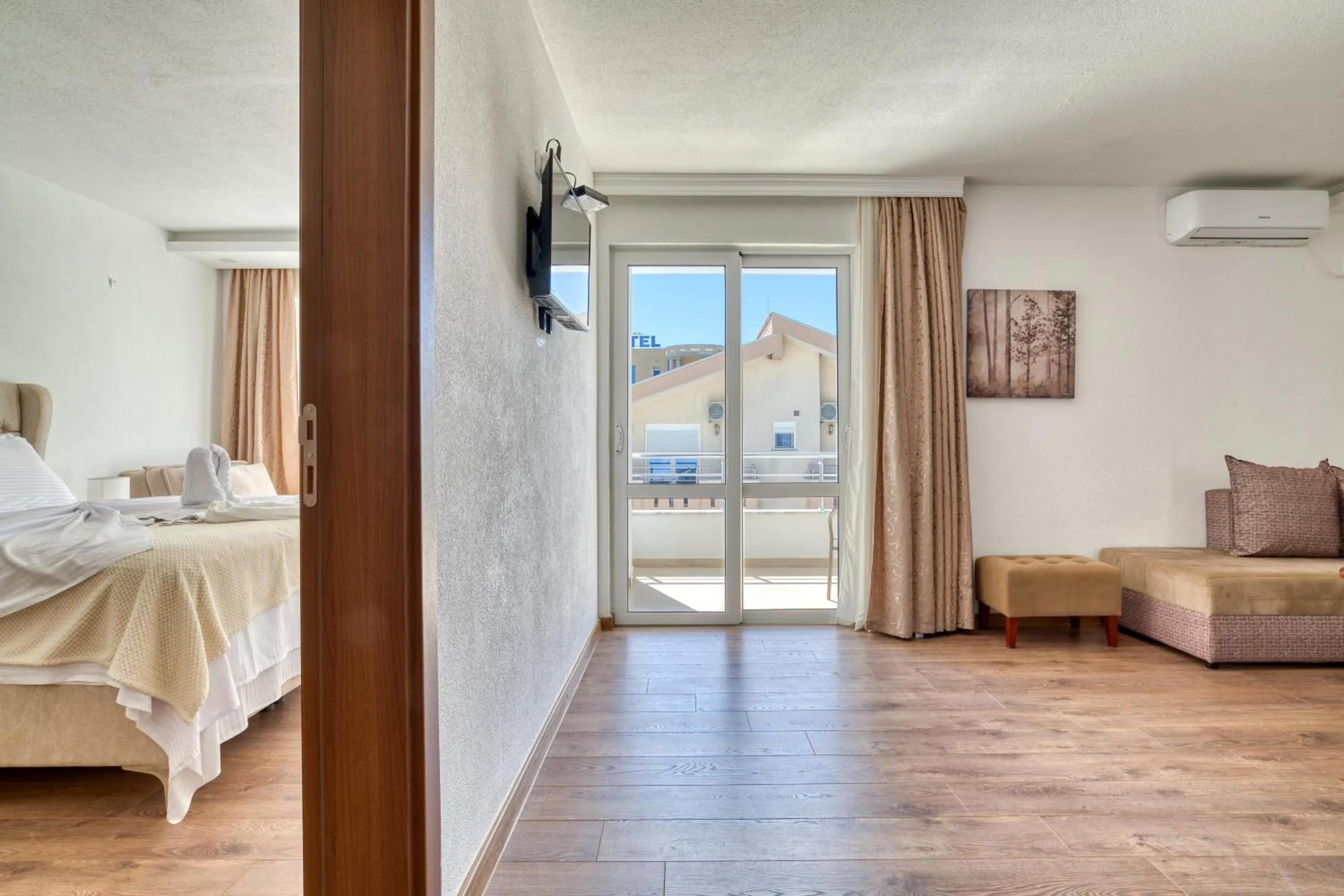 Bed in Aqua Lounge Aparthotel Ulcinj