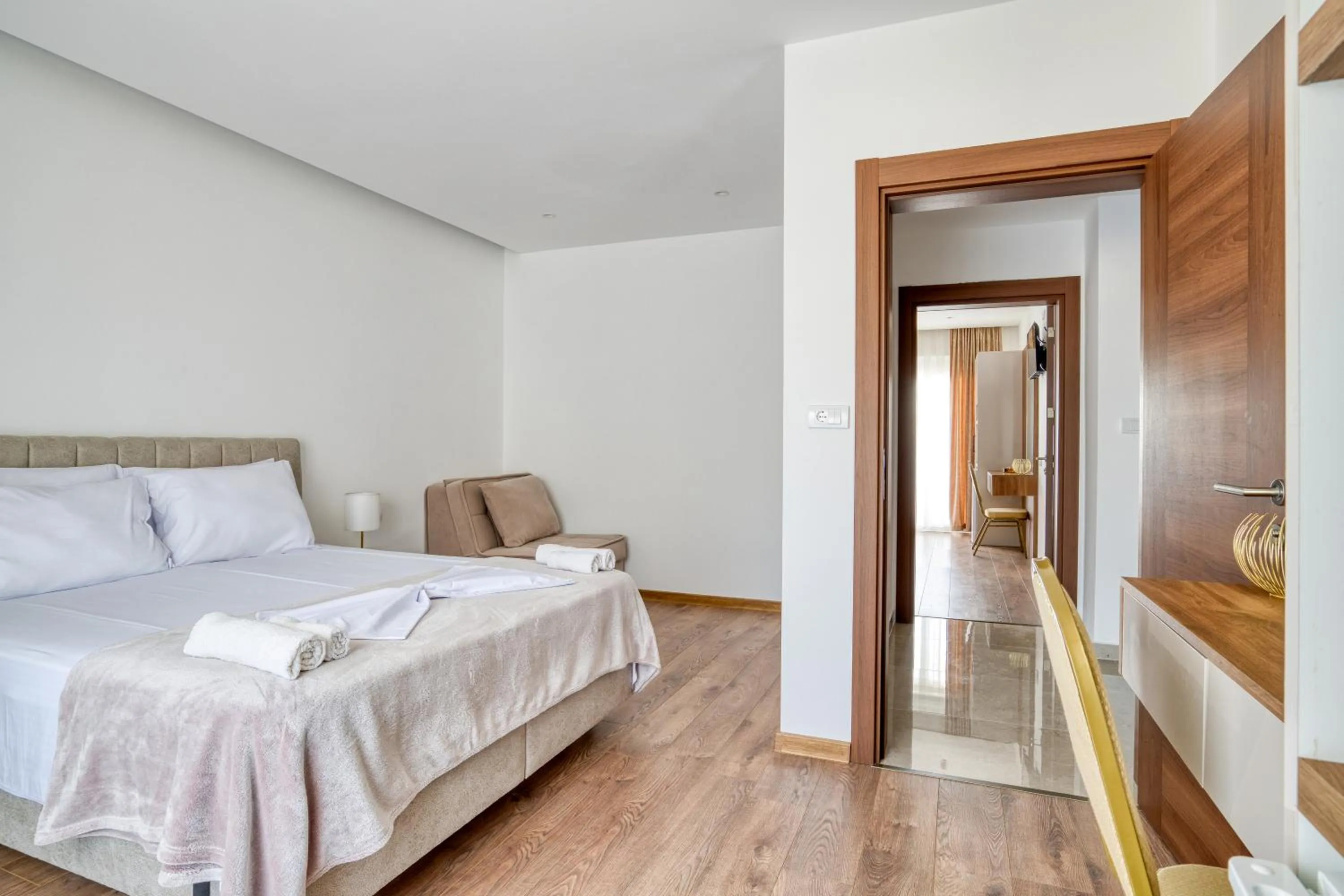 Bed in Aqua Lounge Aparthotel Ulcinj