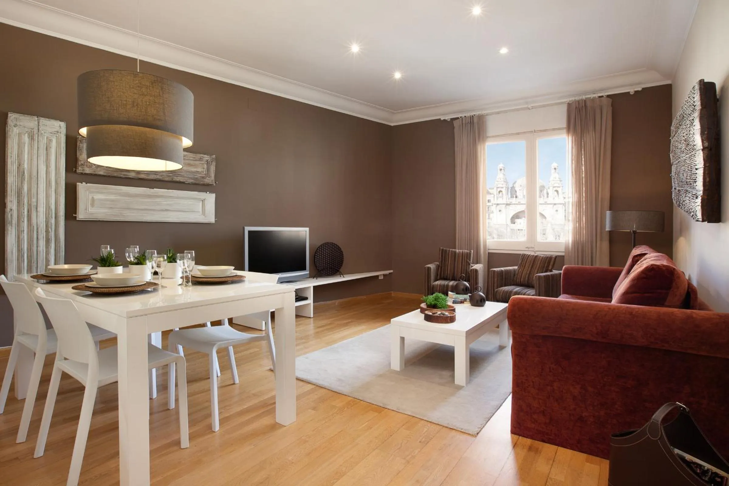 Living room in Enjoybcn Coliseum Apartments