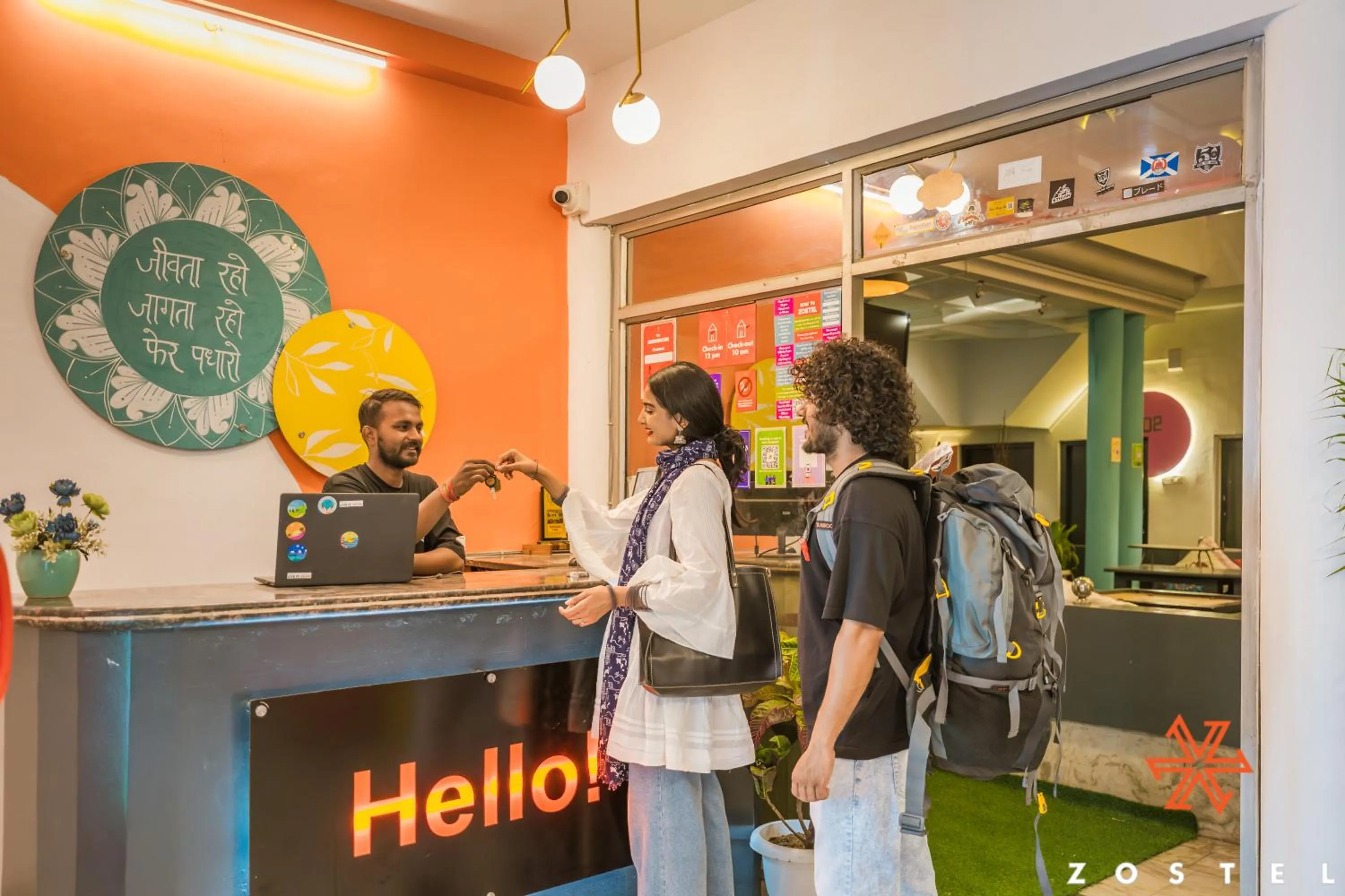 Lobby or reception in Zostel Pushkar