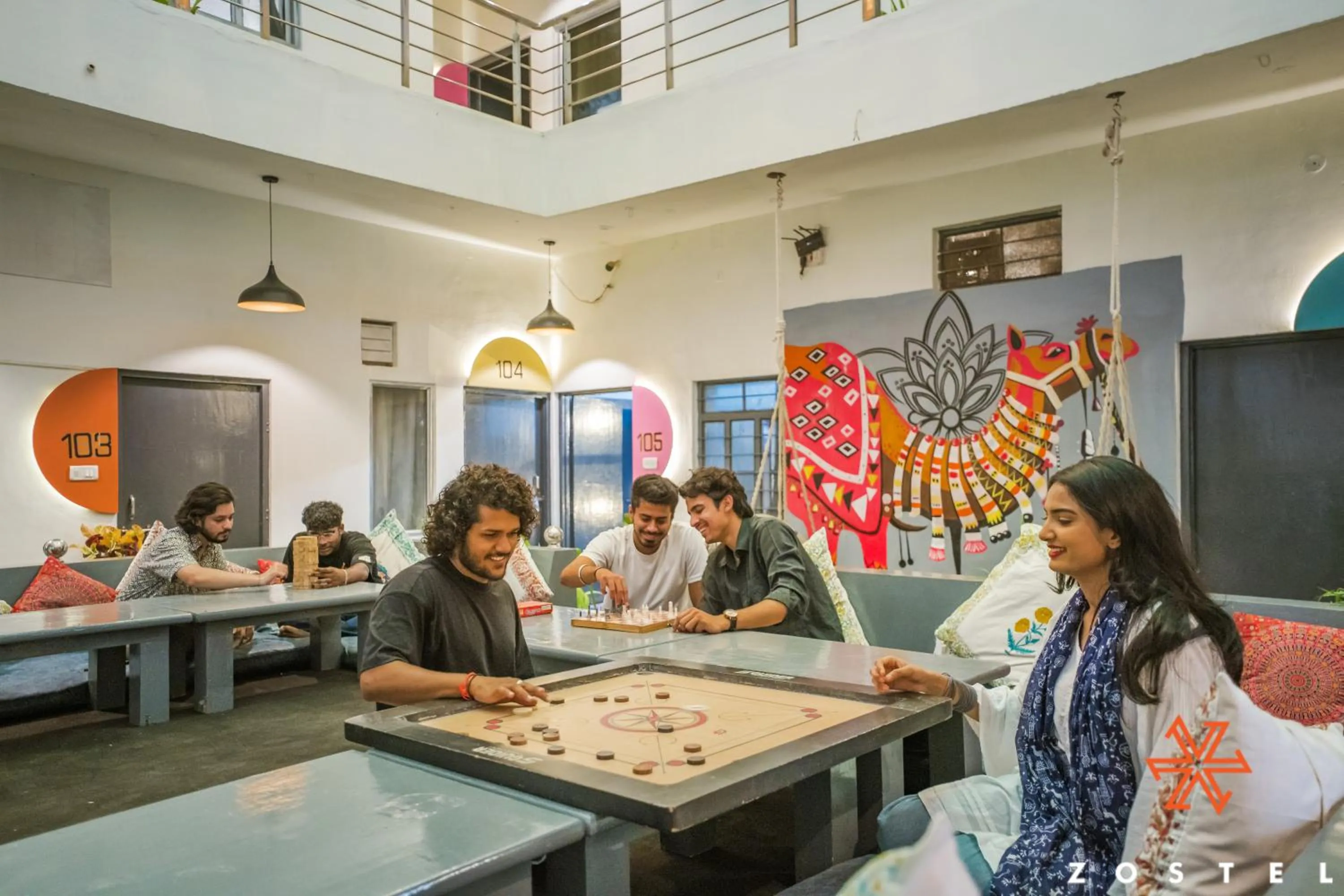 group of guests in Zostel Pushkar