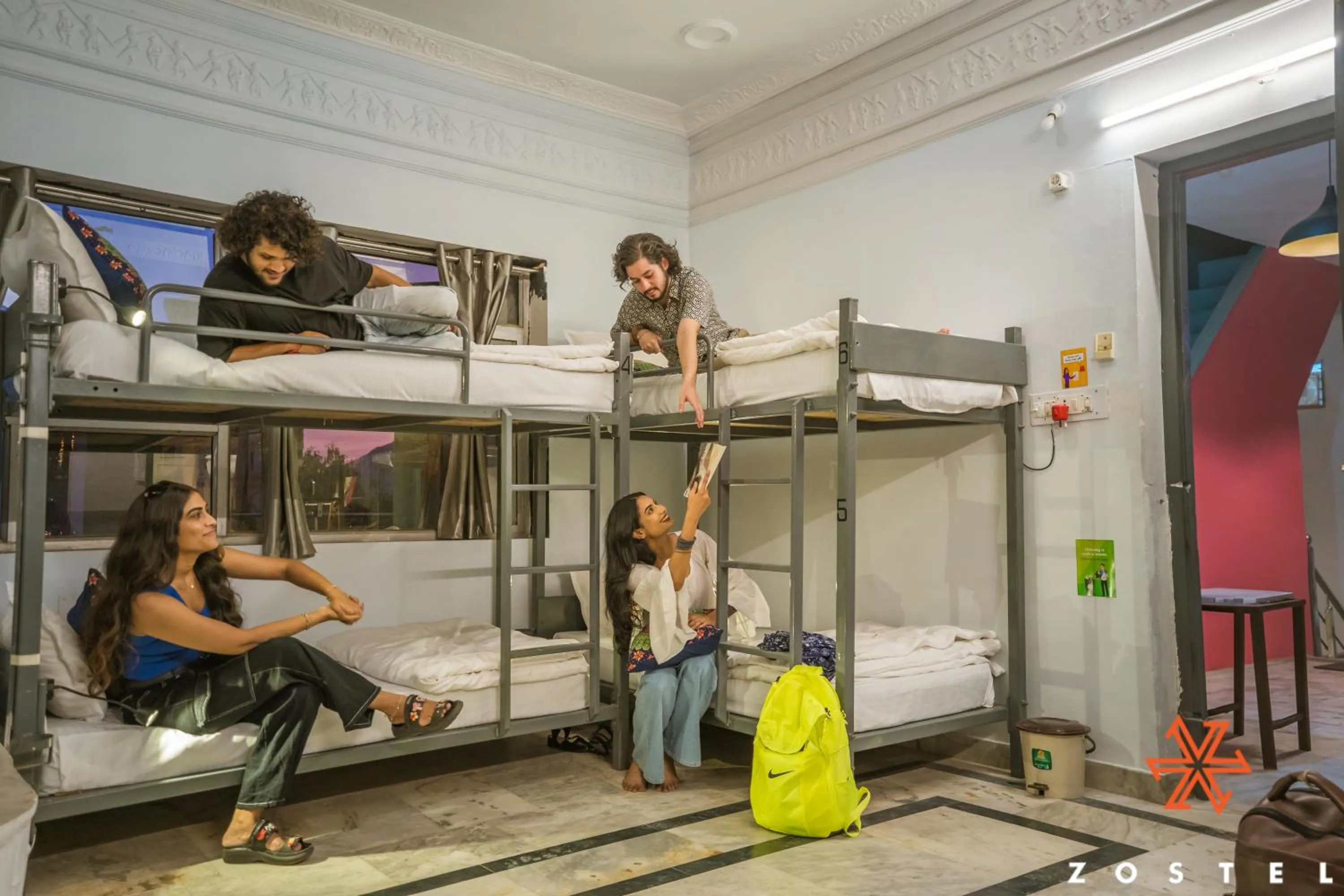 Bed in Zostel Pushkar