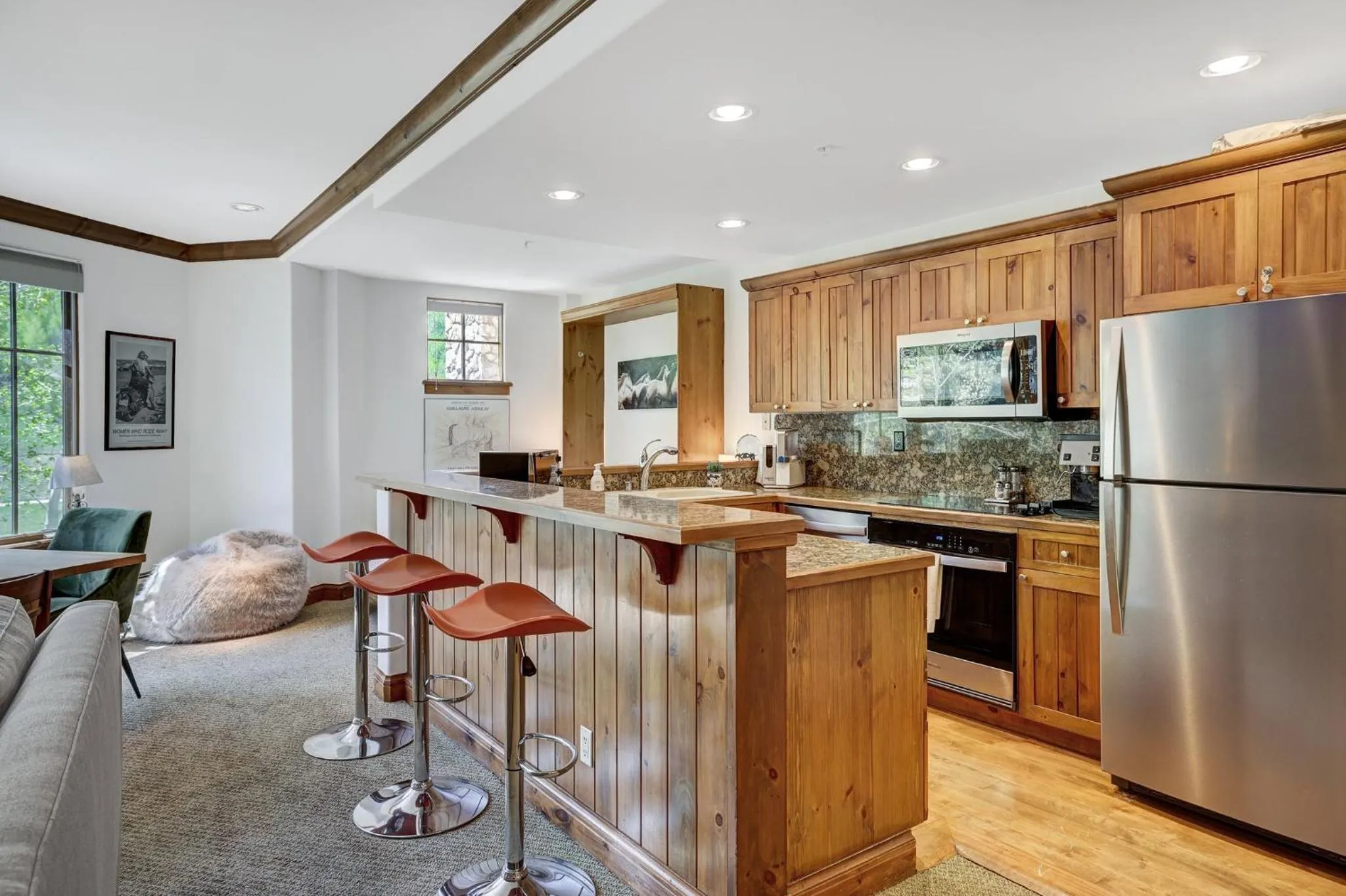 Communal kitchen in Elkhorn Lodge, A Vail Resorts Property