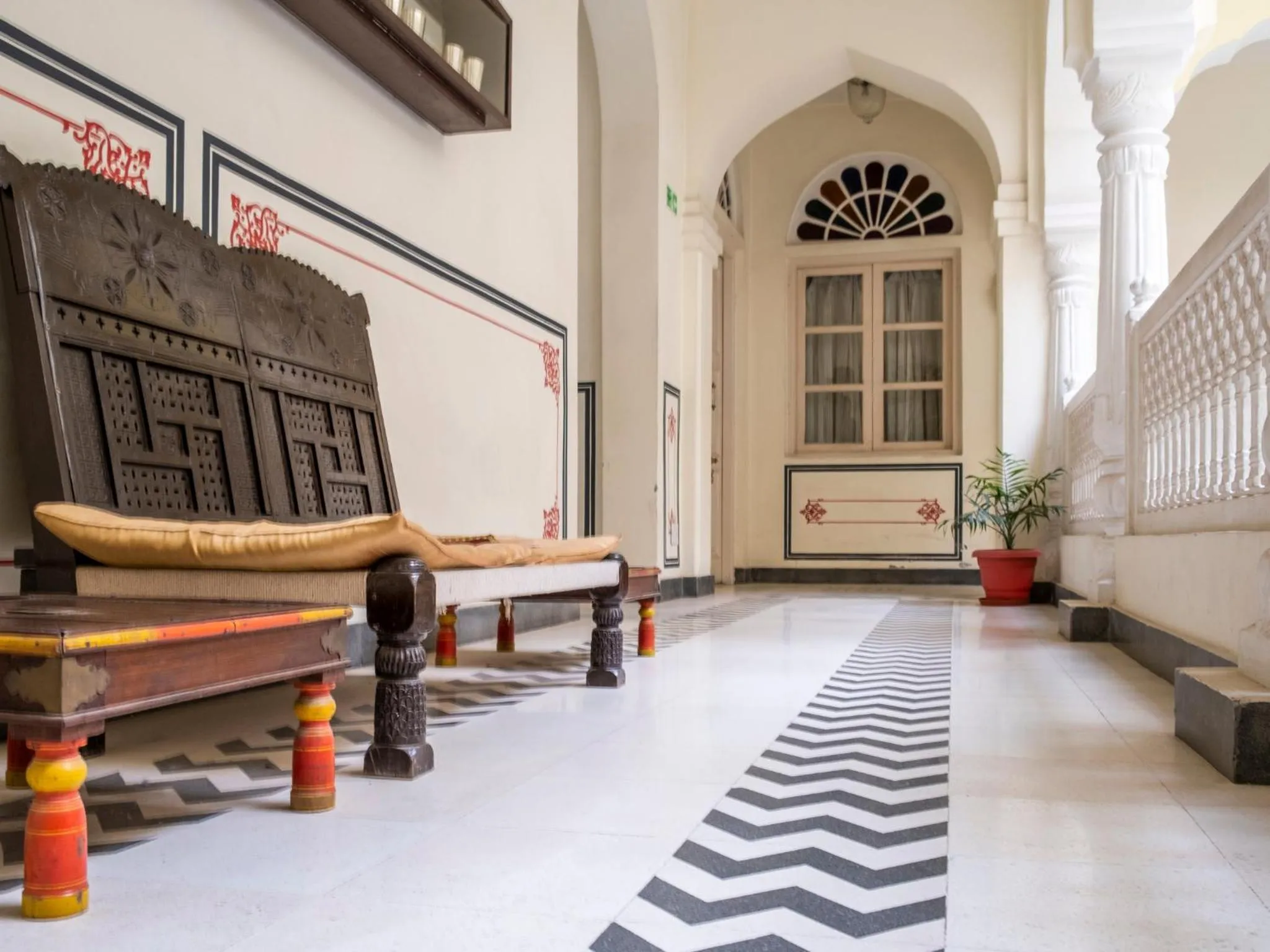 Lobby or reception in WelcomHeritage Ramgarh