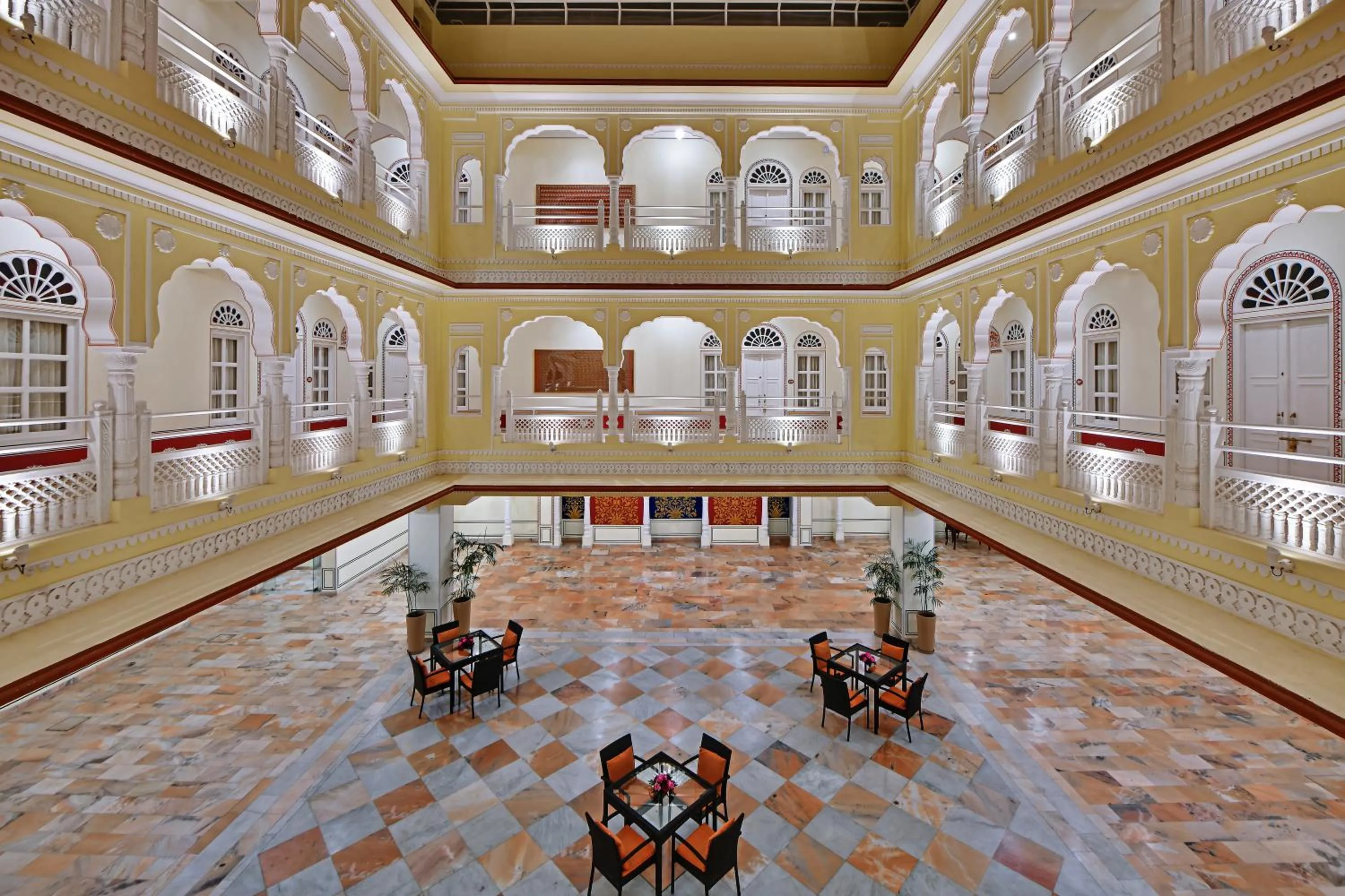 Inner courtyard view in WelcomHeritage Ramgarh