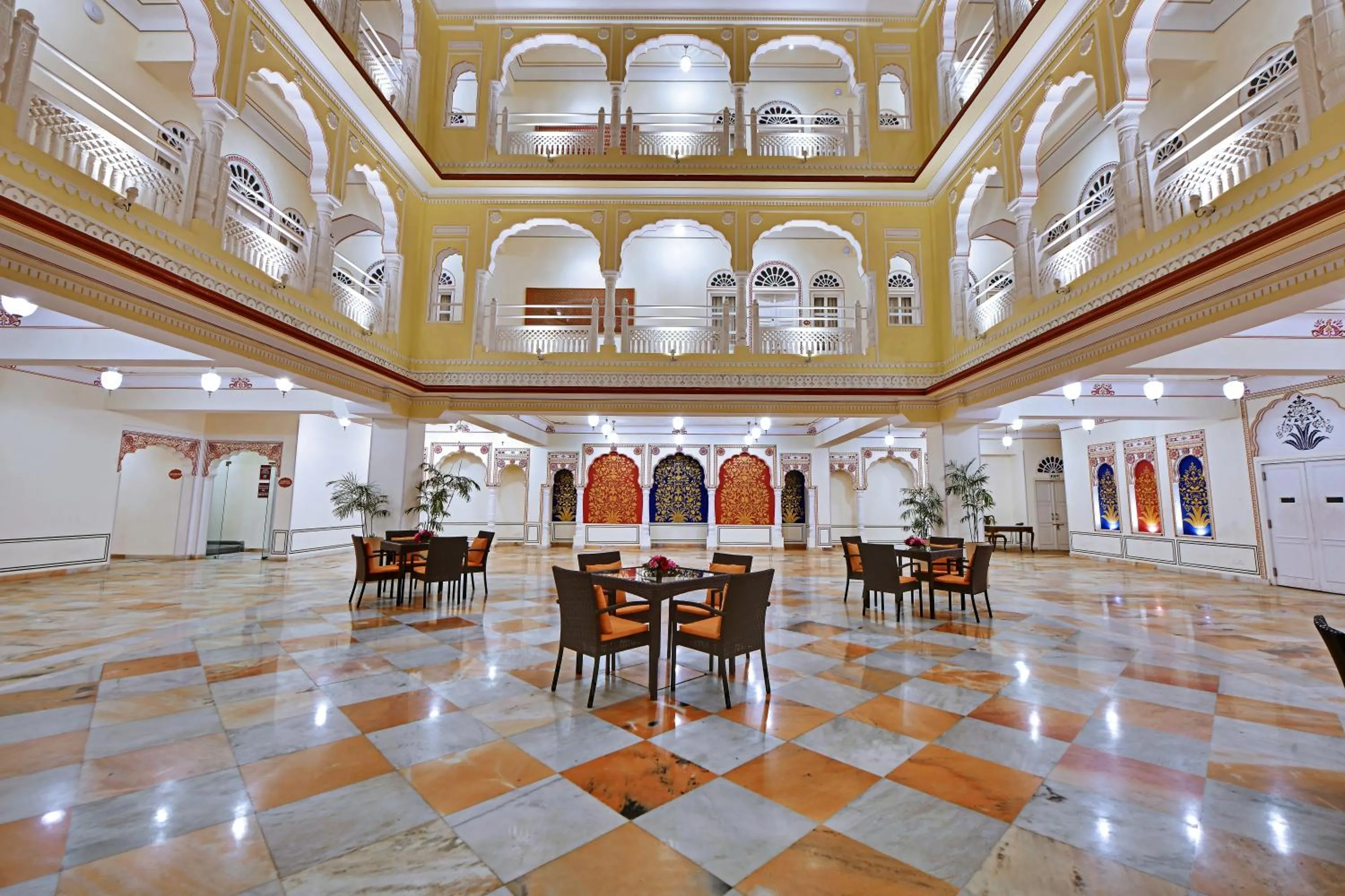 Seating area in WelcomHeritage Ramgarh