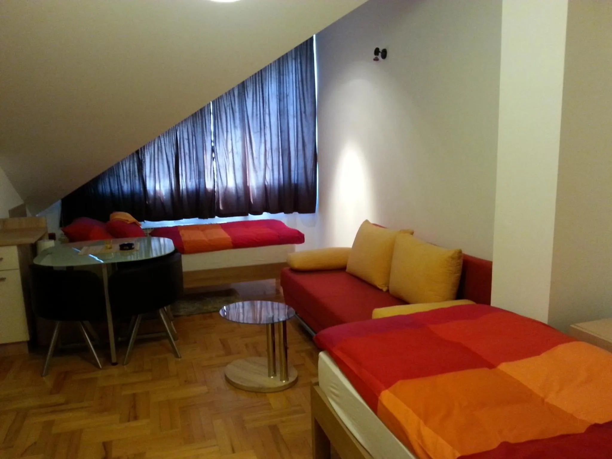 Bed in Studio Apartments Korosteljev