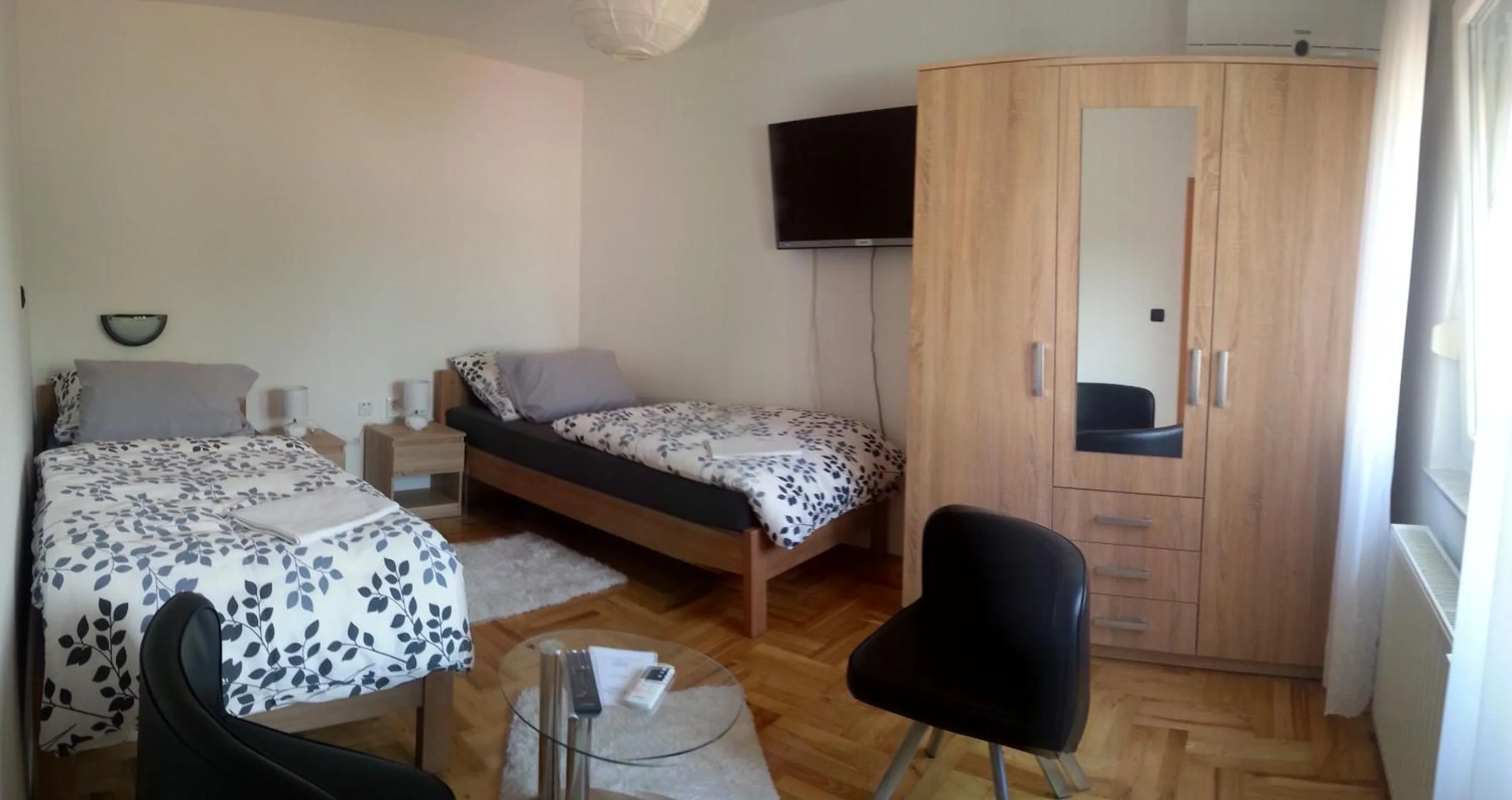 Bed in Studio Apartments Korosteljev