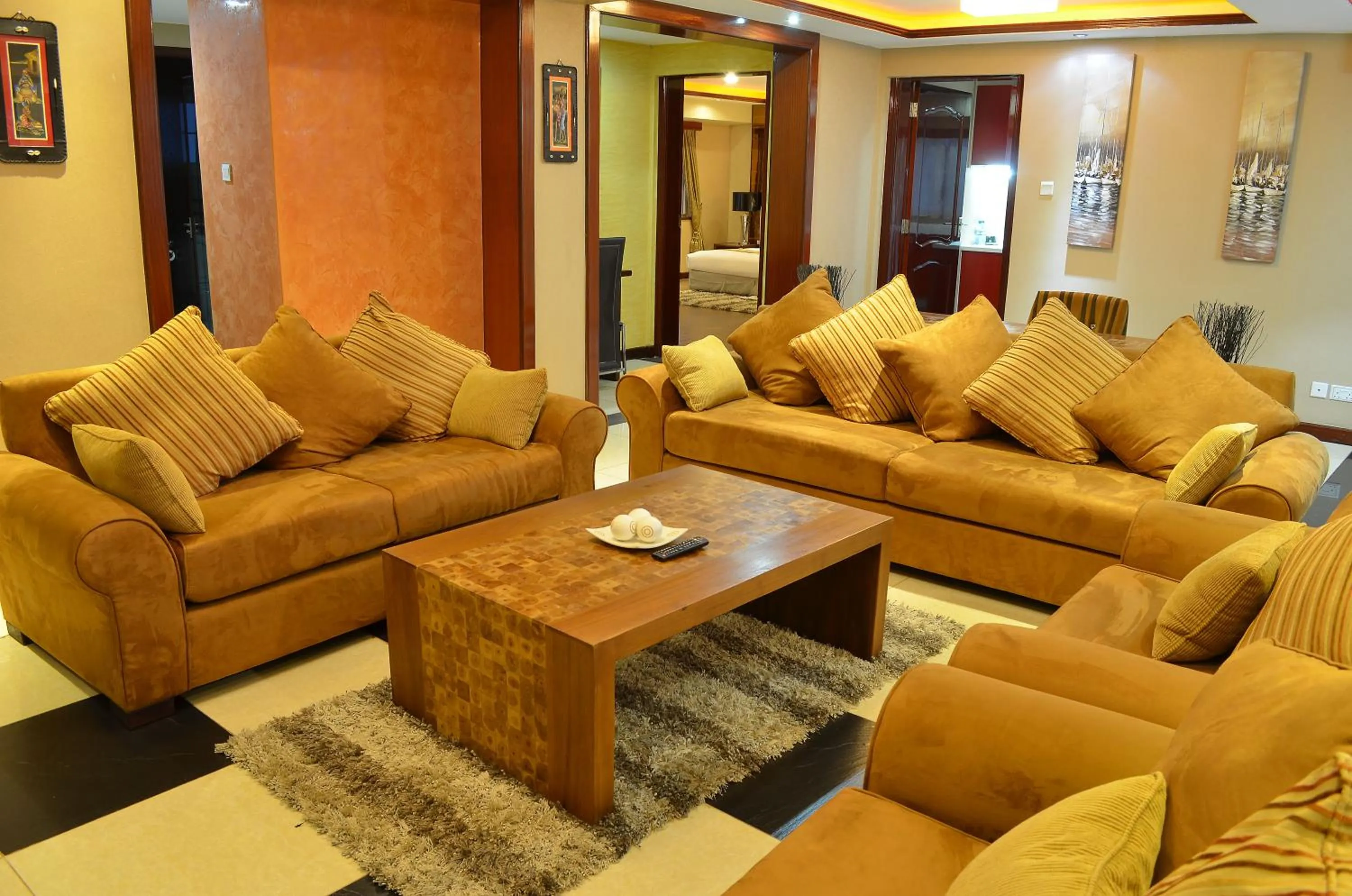 Living room in Clarence House Nairobi