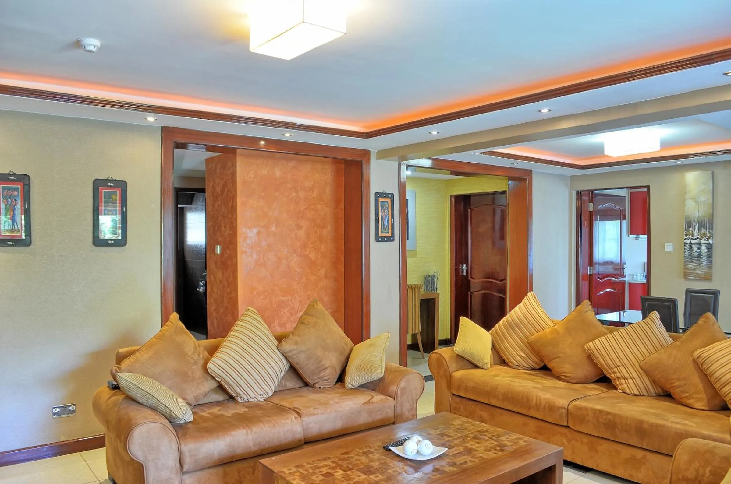 Living room in Clarence House Nairobi