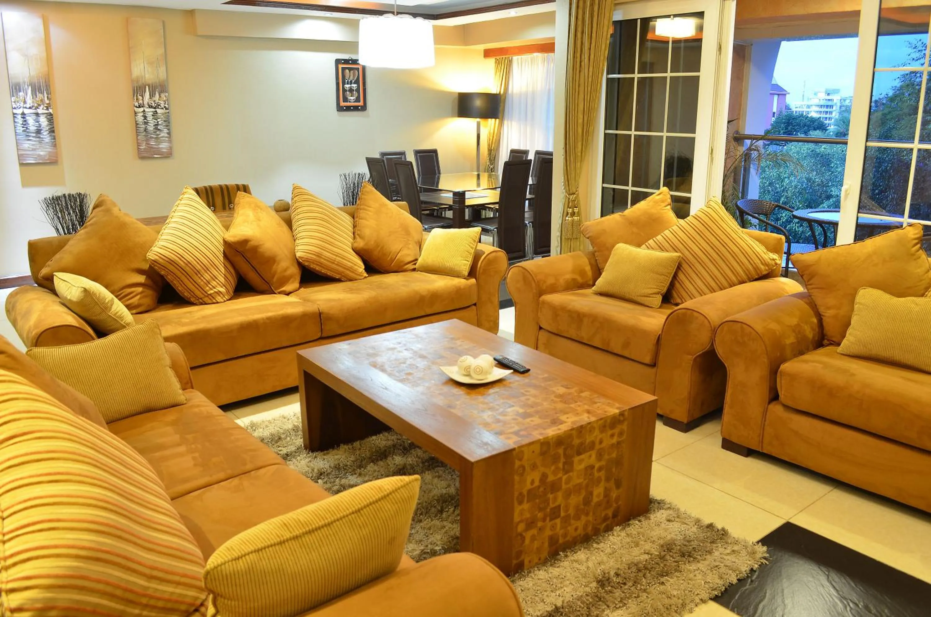 Living room in Clarence House Nairobi