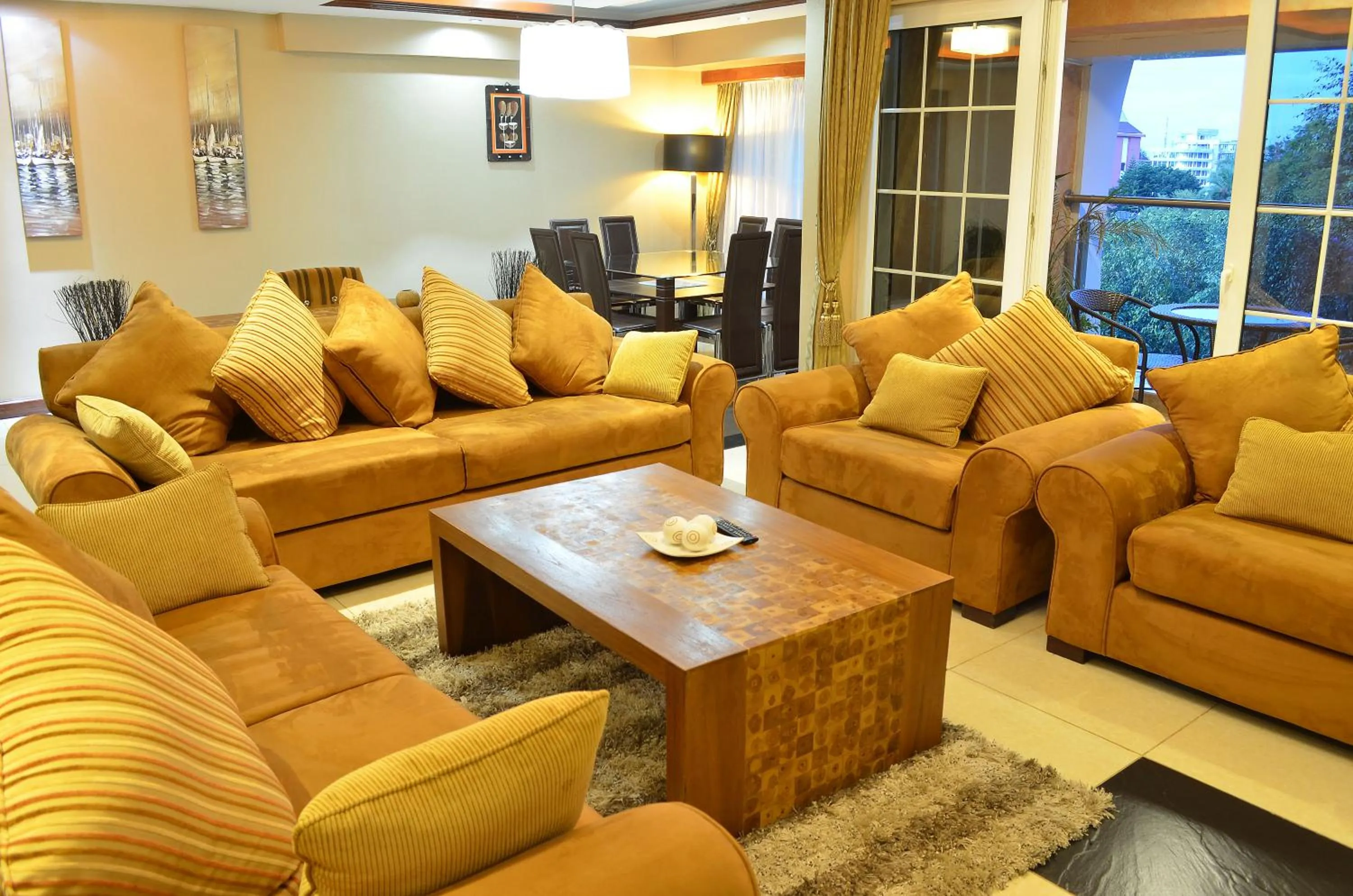 Living room in Clarence House Nairobi