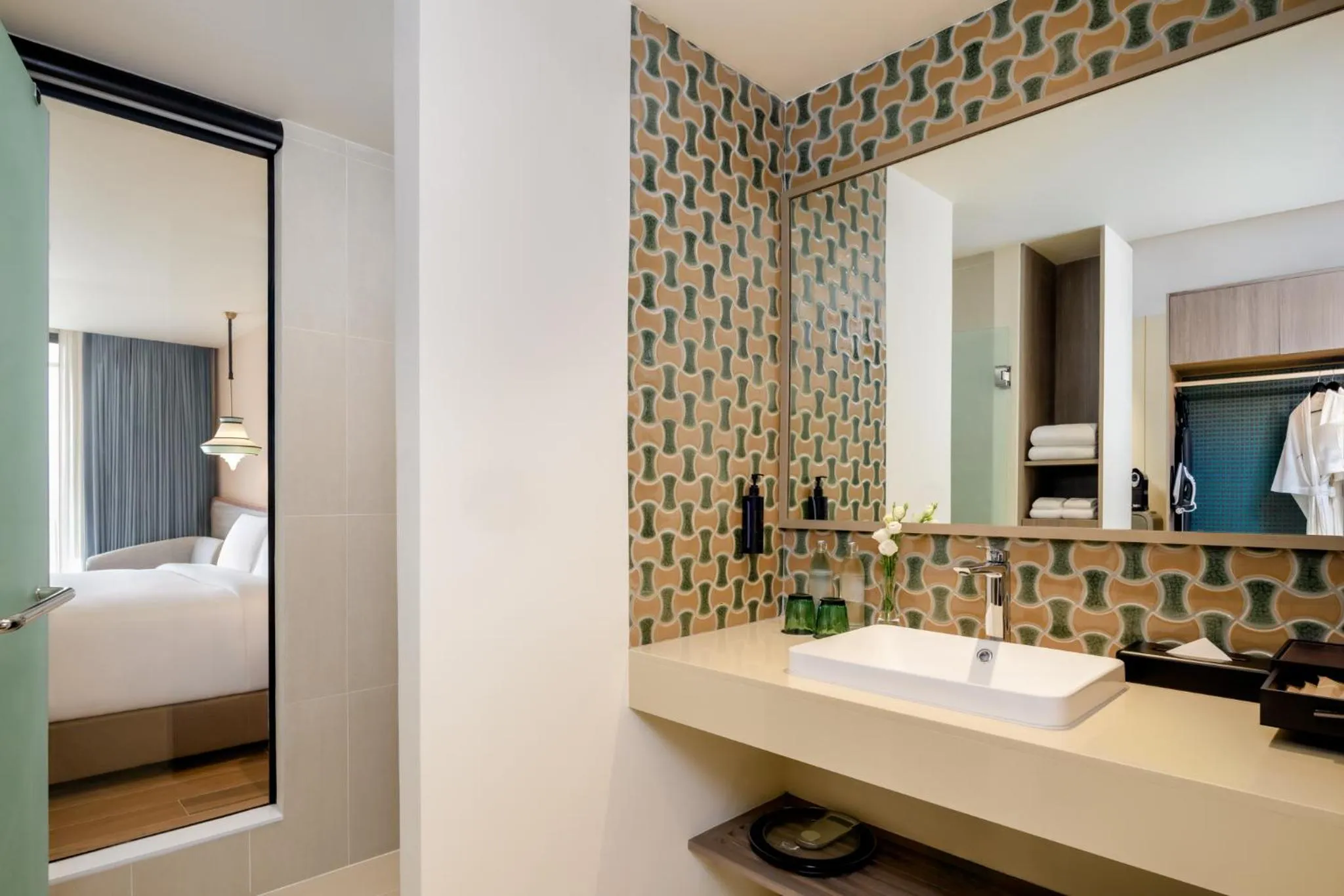 Bathroom, Bed in Grand Mercure Krabi Ao Nang