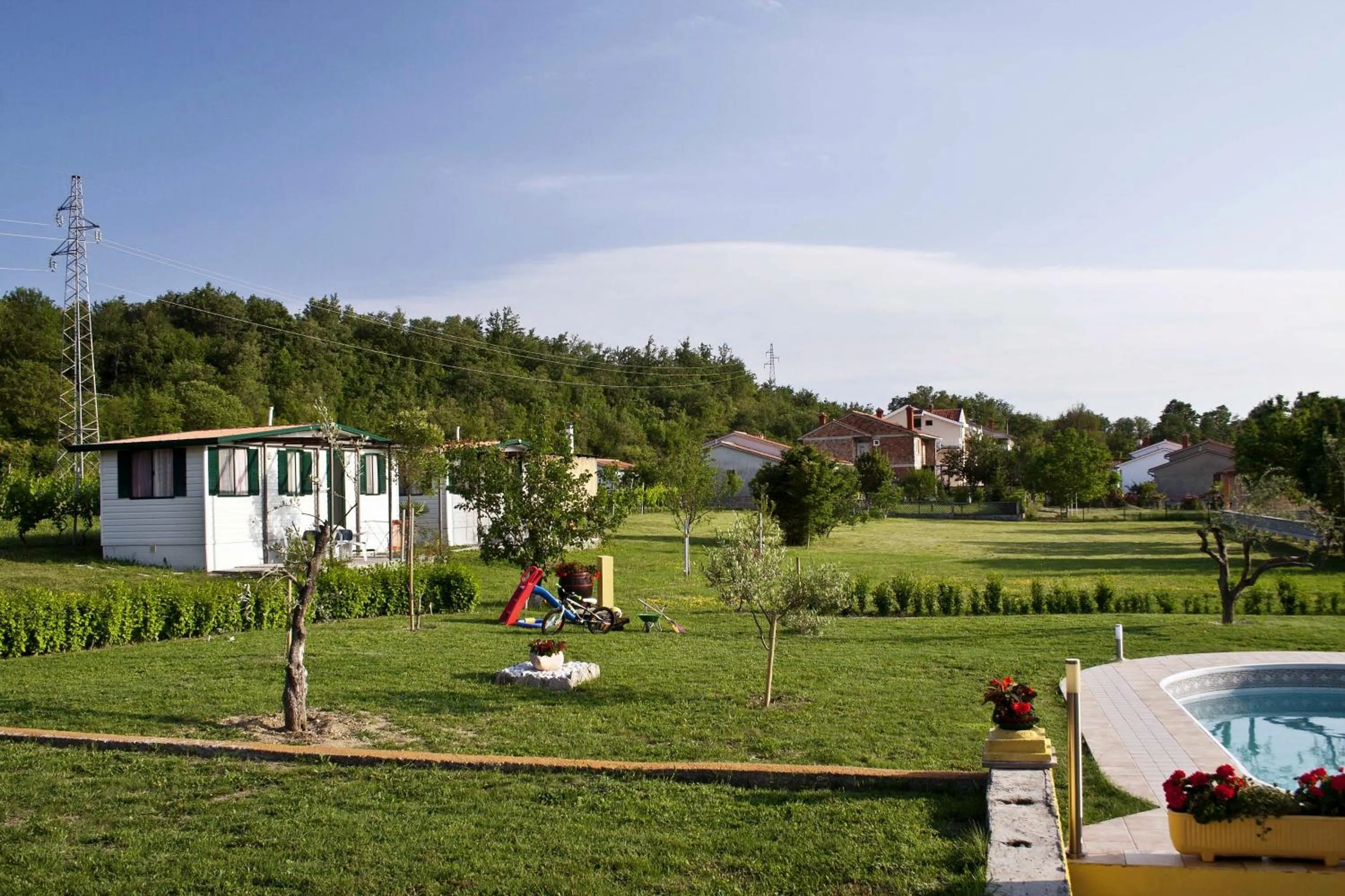 Pool view in Mobile Homes Romantik
