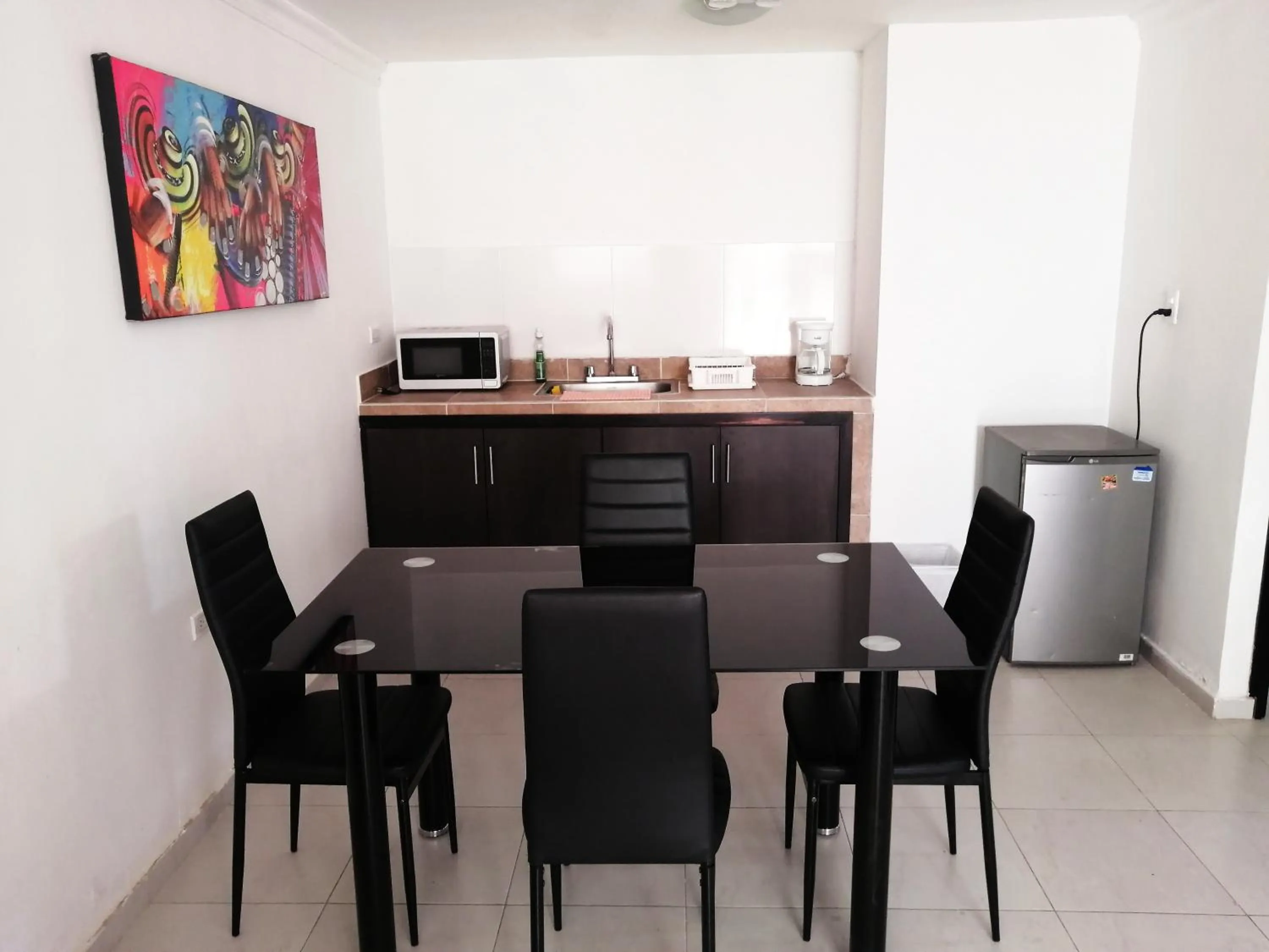 Living room in Las Piloneras Apartahotel