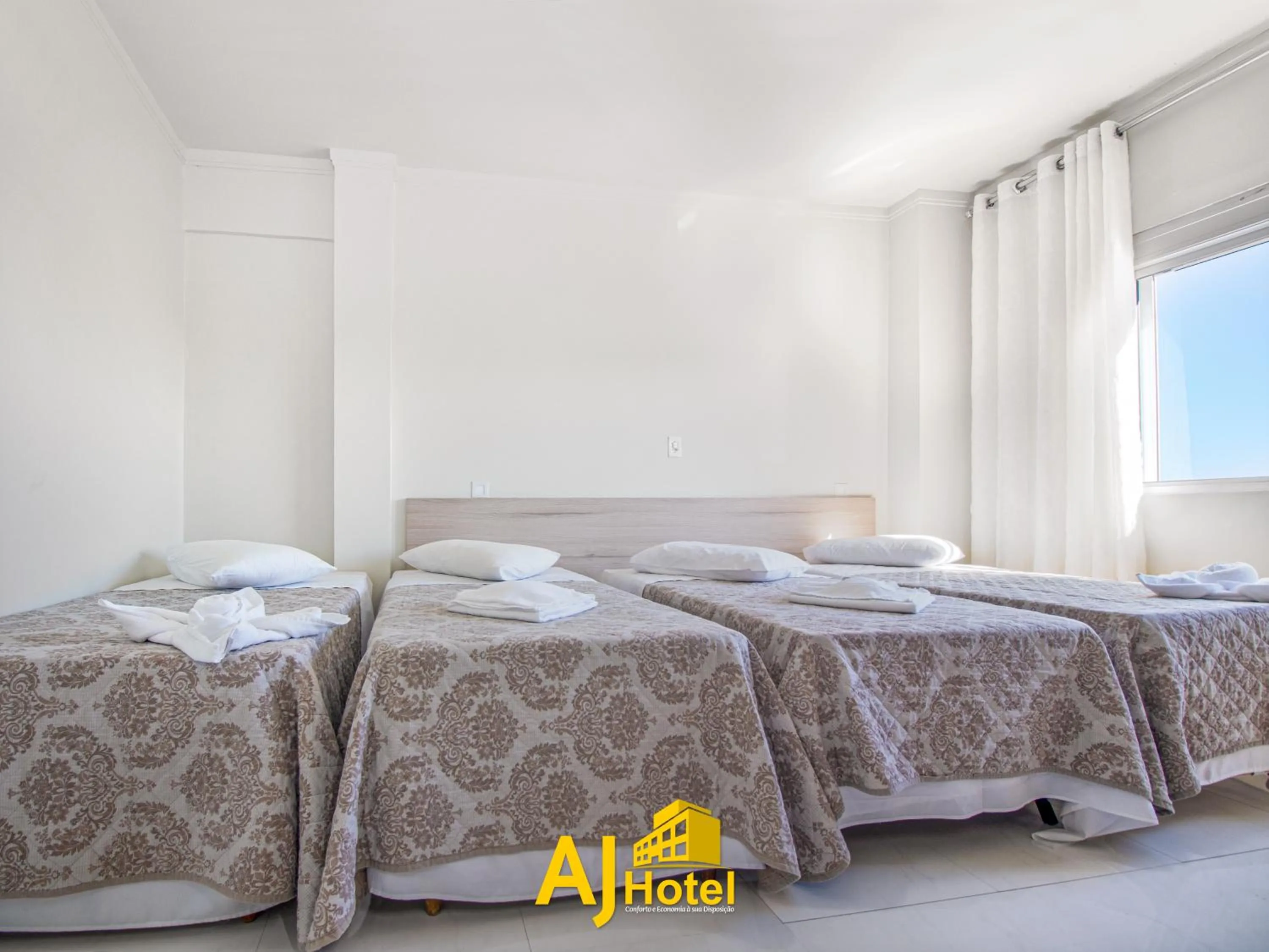 Bed in AJ Hotel Chapecó - Fácil Acesso Pátio Shopping e Rótula da Bandeira