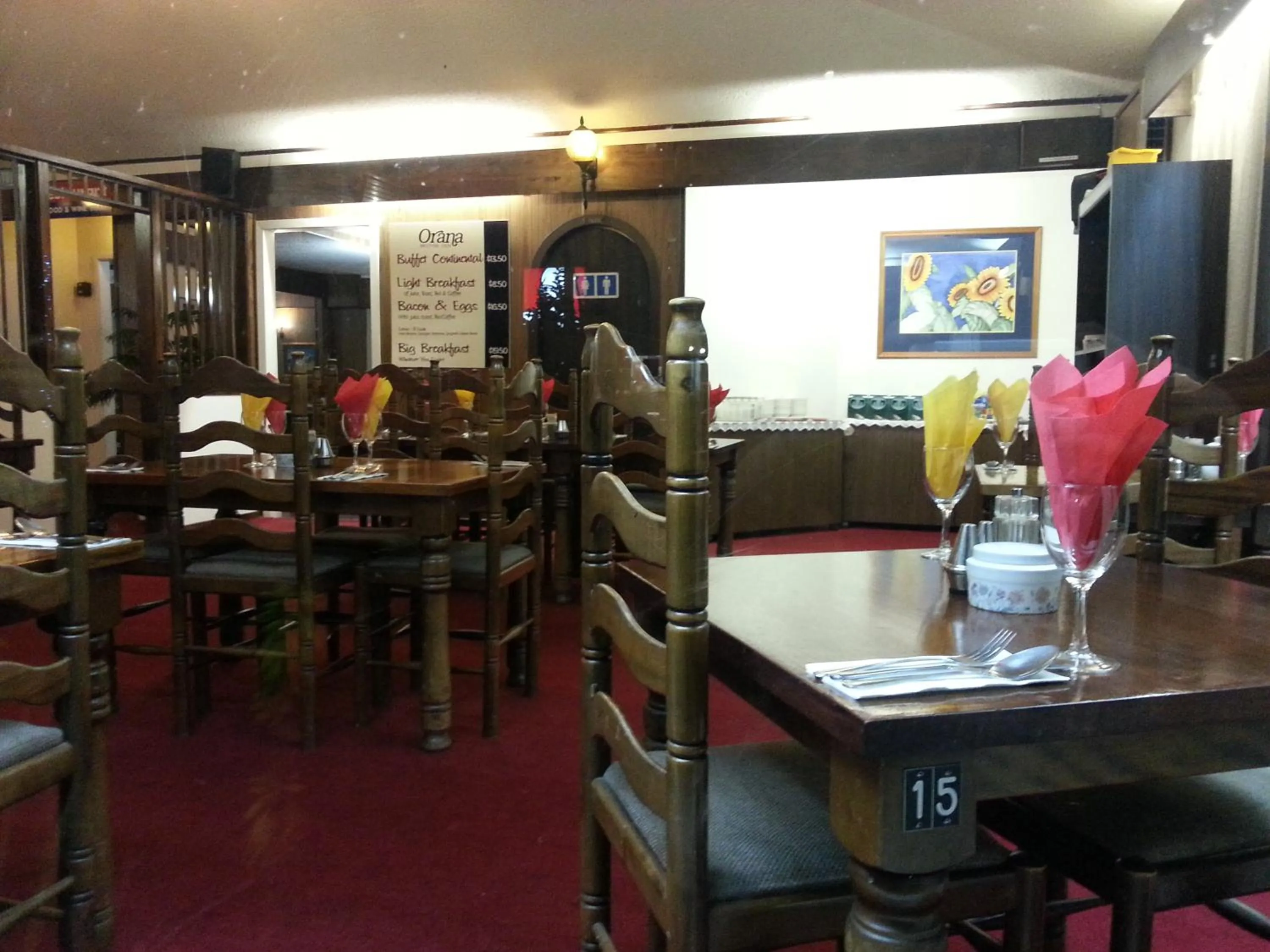 Continental breakfast in Orana Motor Inn & Restaurant