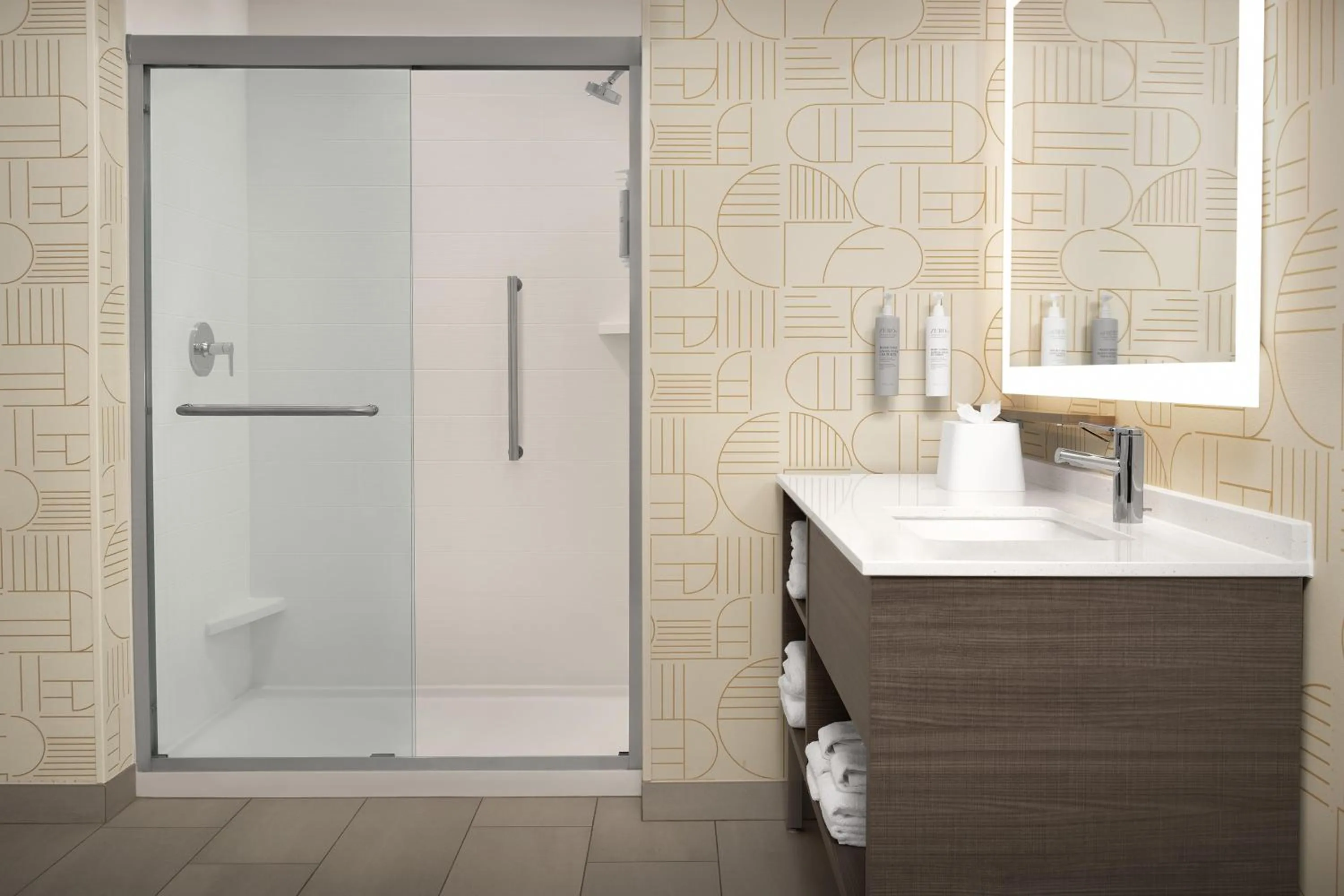 Bathroom in Home2 Suites By Hilton Concord Charlotte