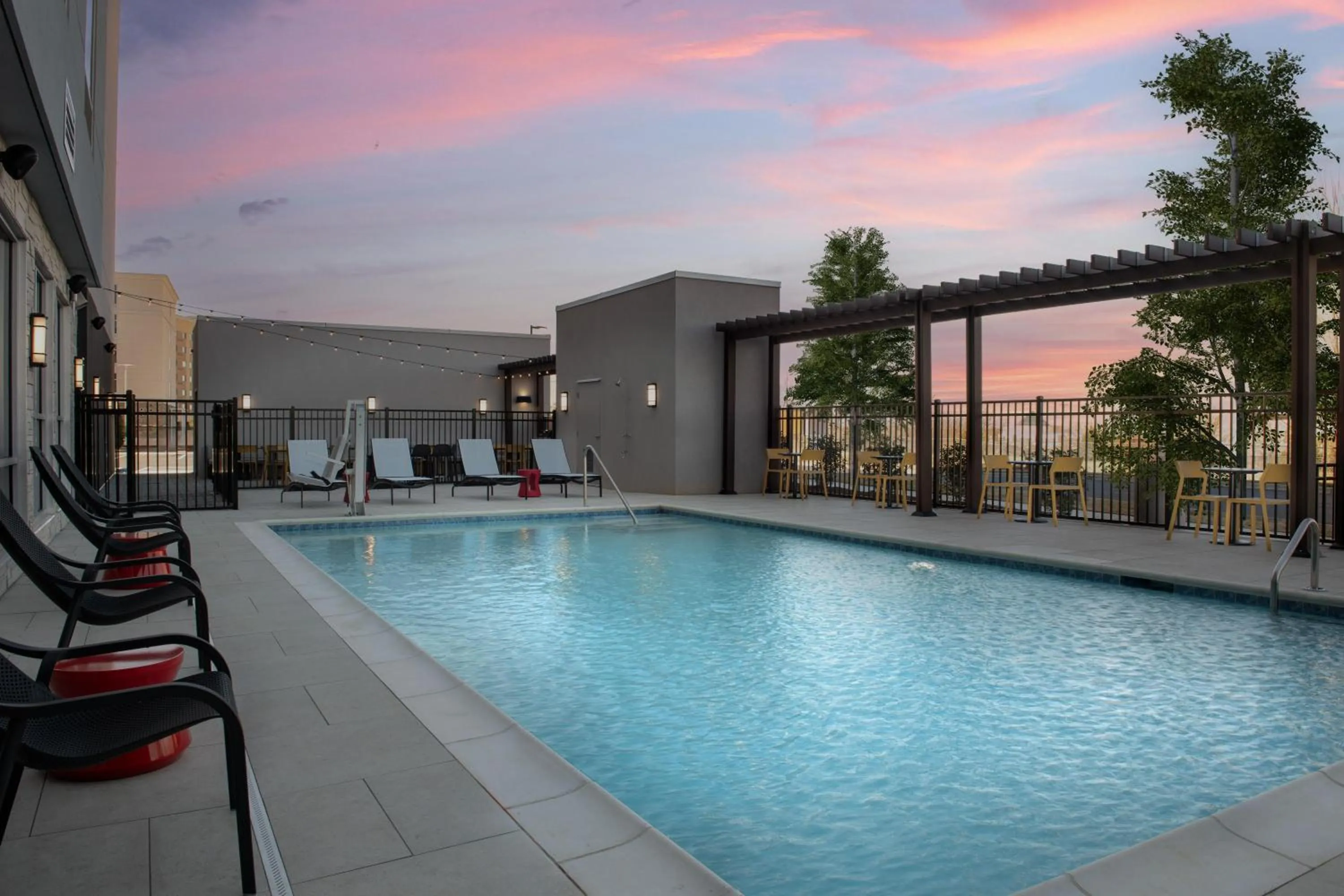 Pool view in Home2 Suites By Hilton Concord Charlotte