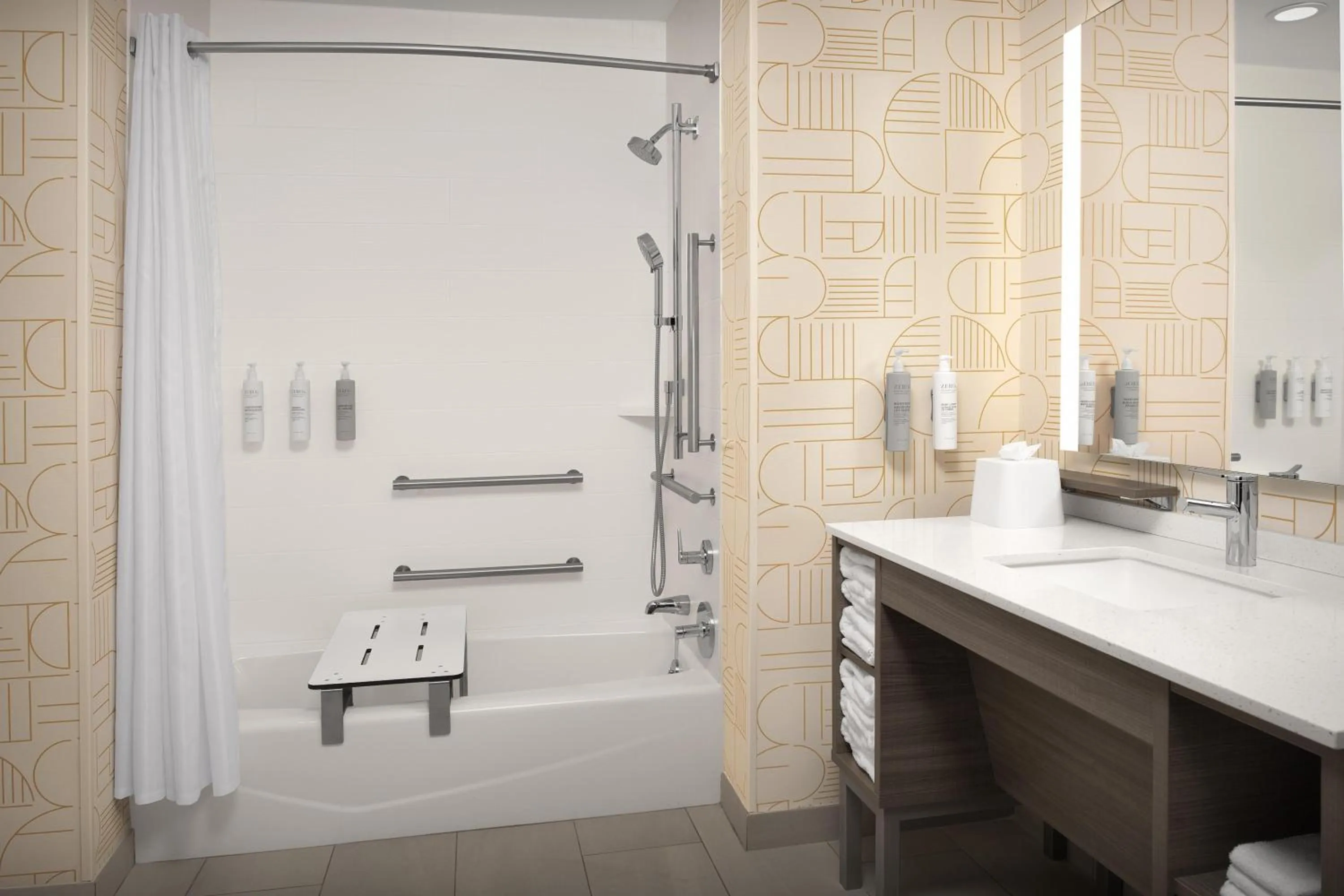 Bathroom in Home2 Suites By Hilton Concord Charlotte