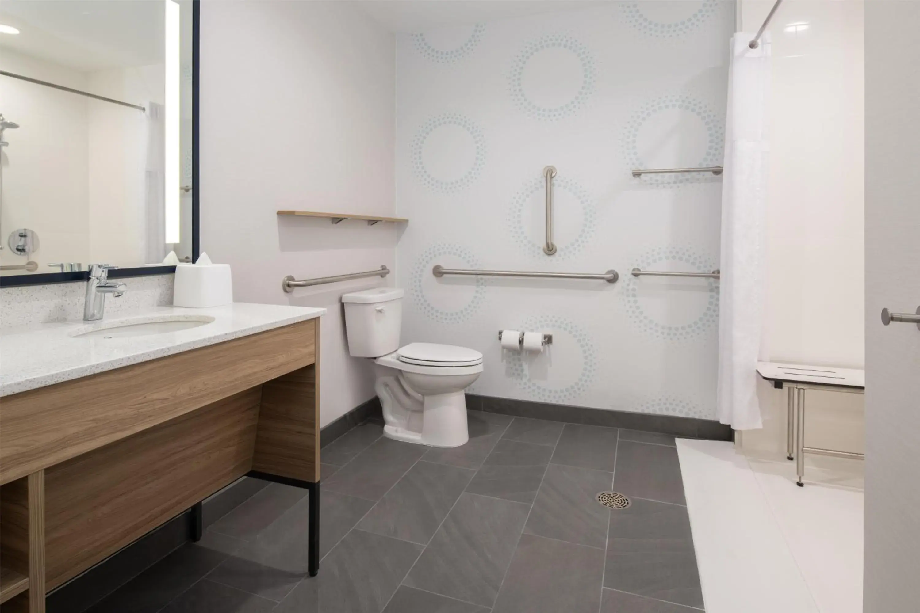 King Room with Roll-In Shower - Mobility/Hearing Accessible in Tru By Hilton Columbia South King Room with Roll-In Shower - Mobility/Hearing Accessible in Tru By Hilton Columbia South